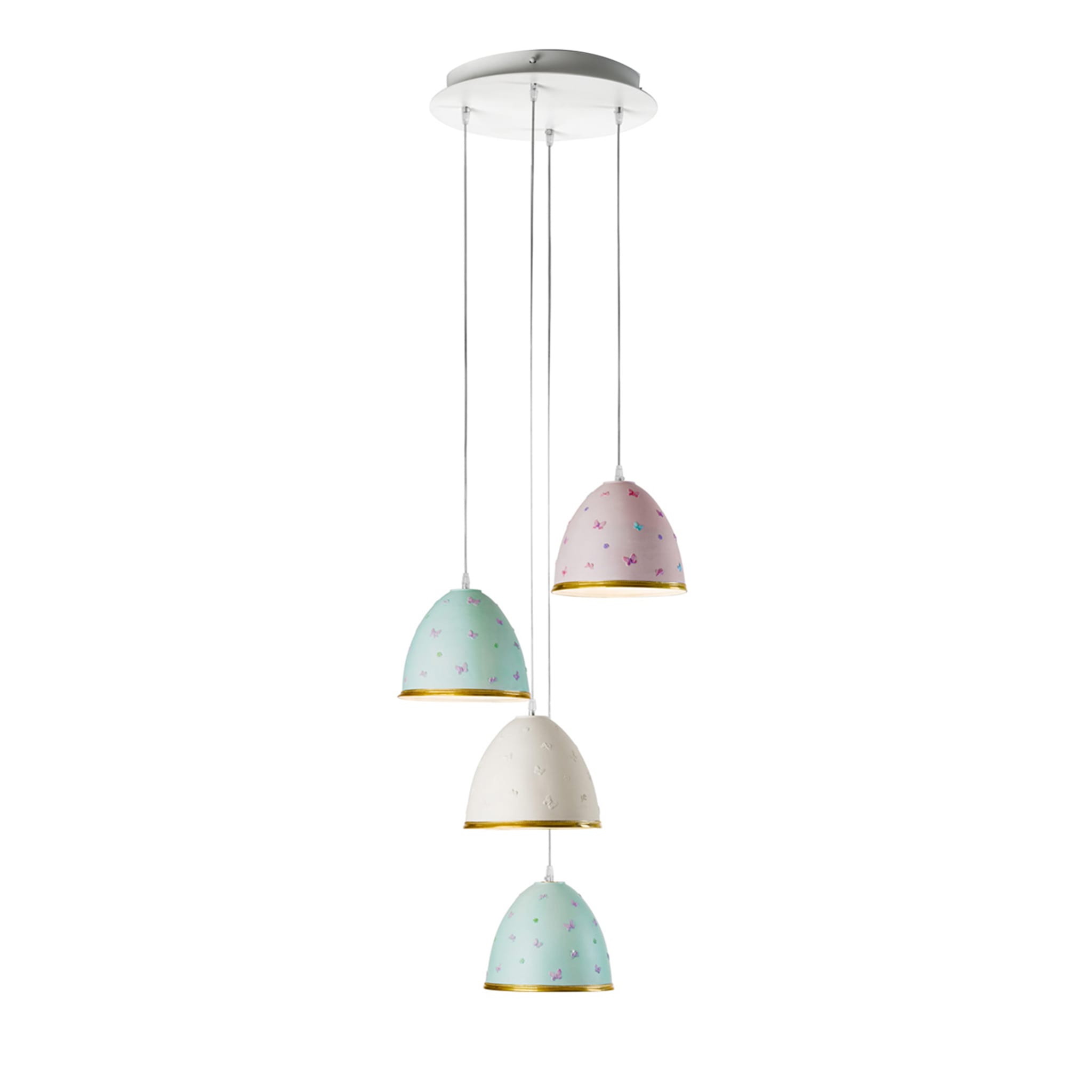 Butterfly 4-Light Multicolor Pendant Lamp - Main view