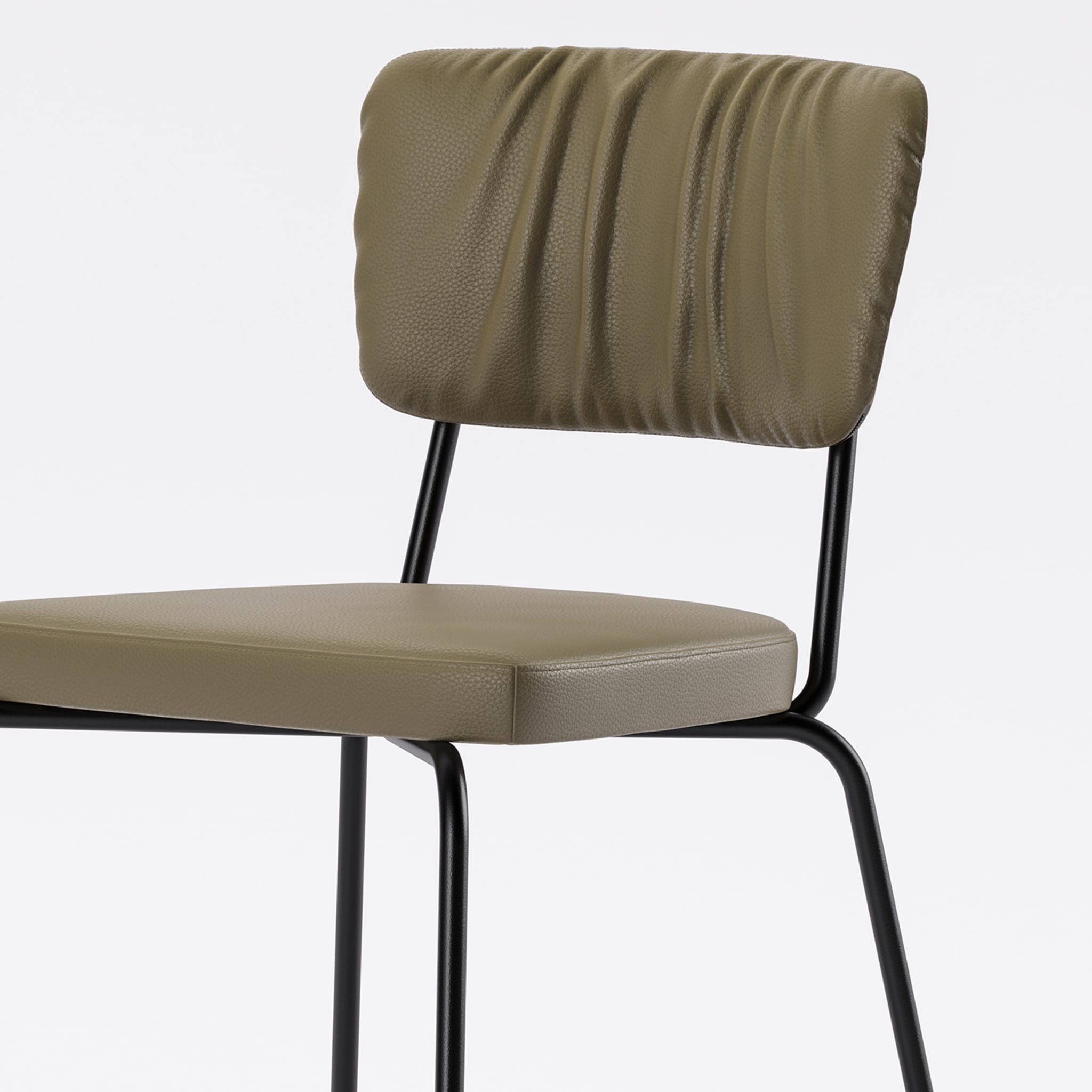 Scala Black Padded Chair by Marco Piva - Alternative view 1