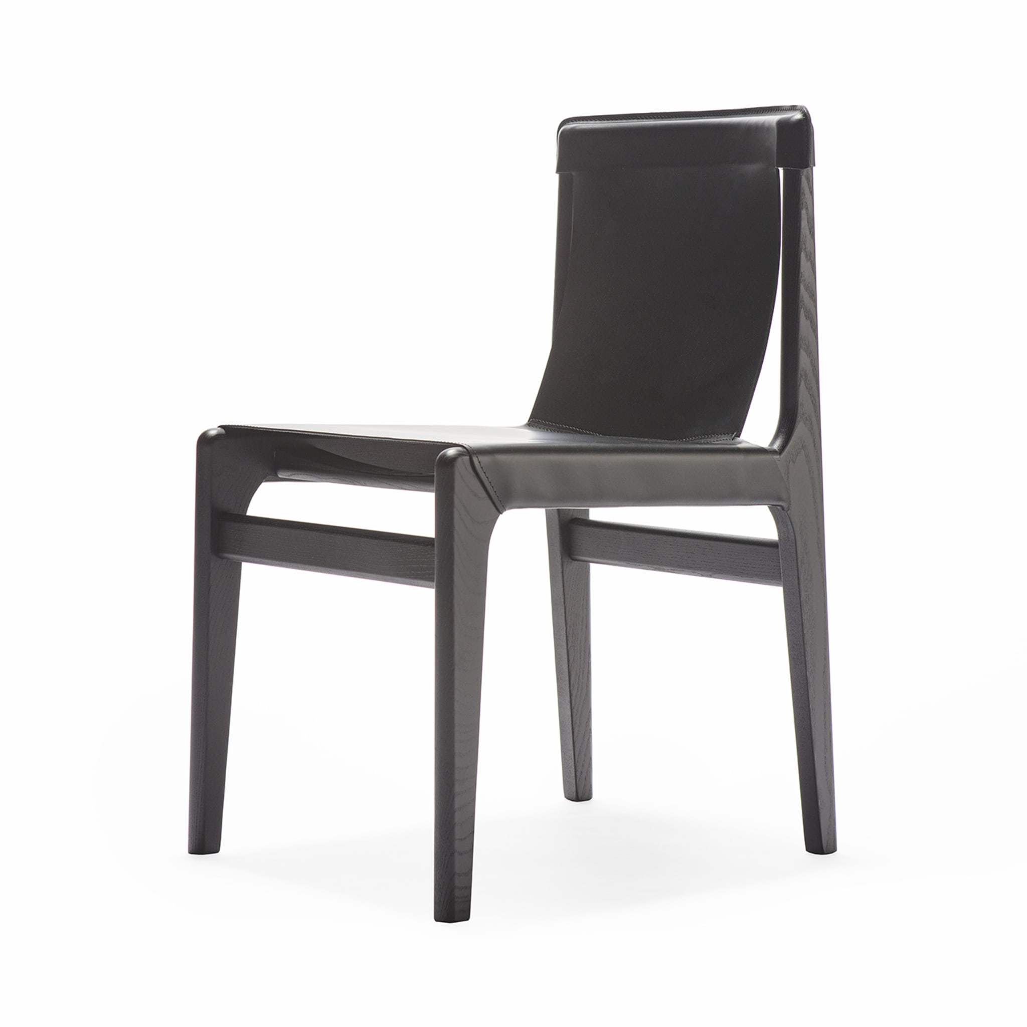 Burano Black Leather Chair by Balutto Associati - Alternative view 2