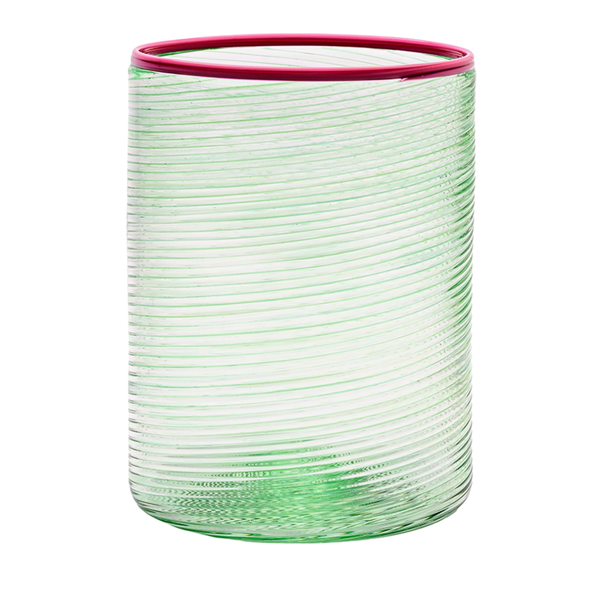 SET de 6 verres Murano vert pétillant - Vue principale