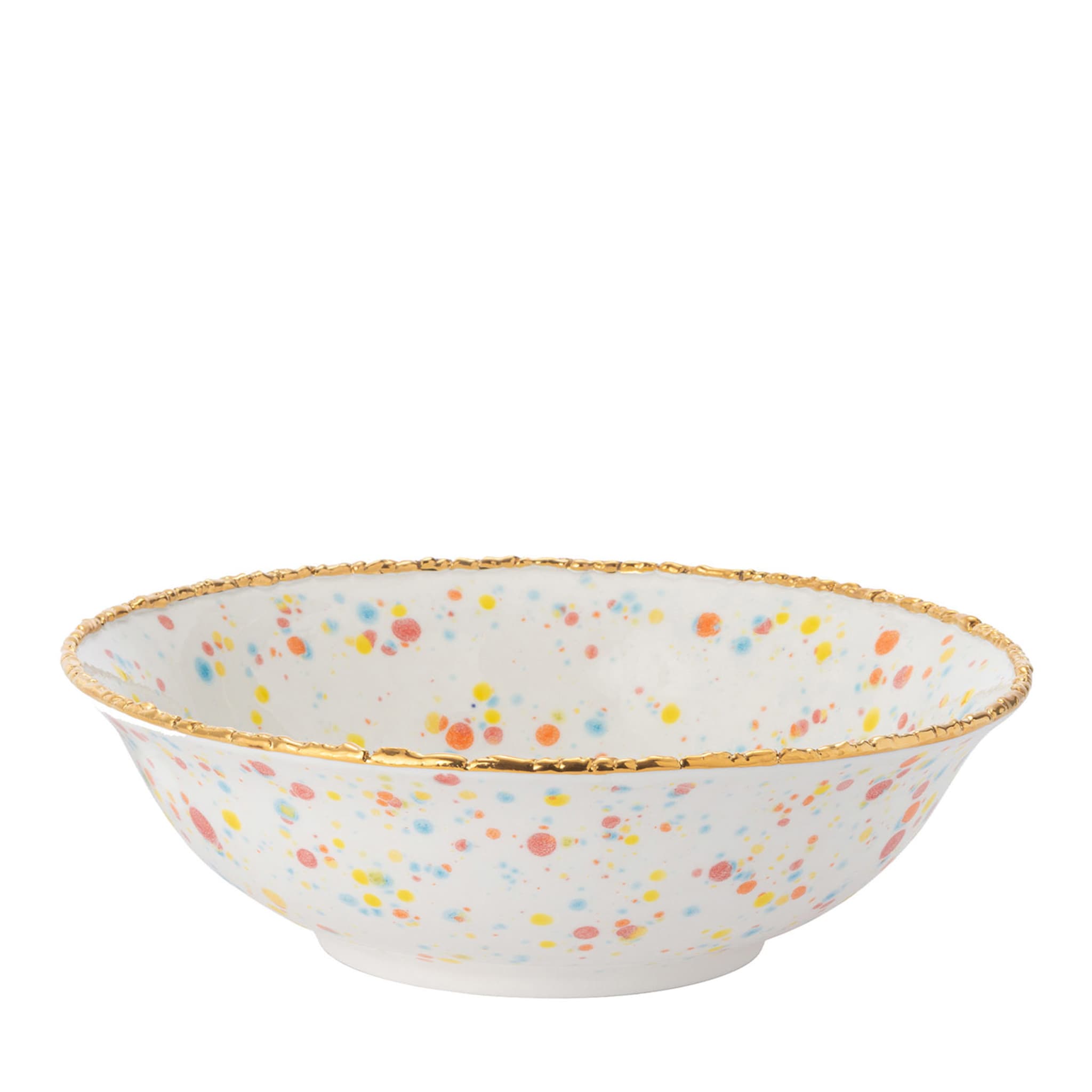 Confetti Large Salad Bowl with Crackled Rim - Main view