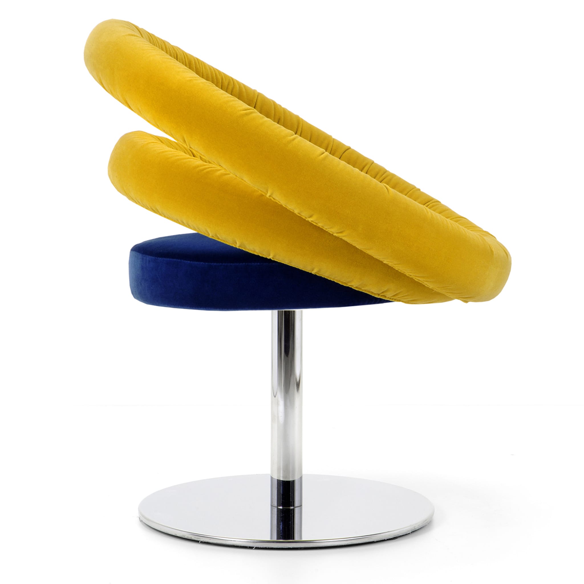 Circle B01 Yellow & Blue Armchair by R. Giacomucci & N. Cerasa - Alternative view 2