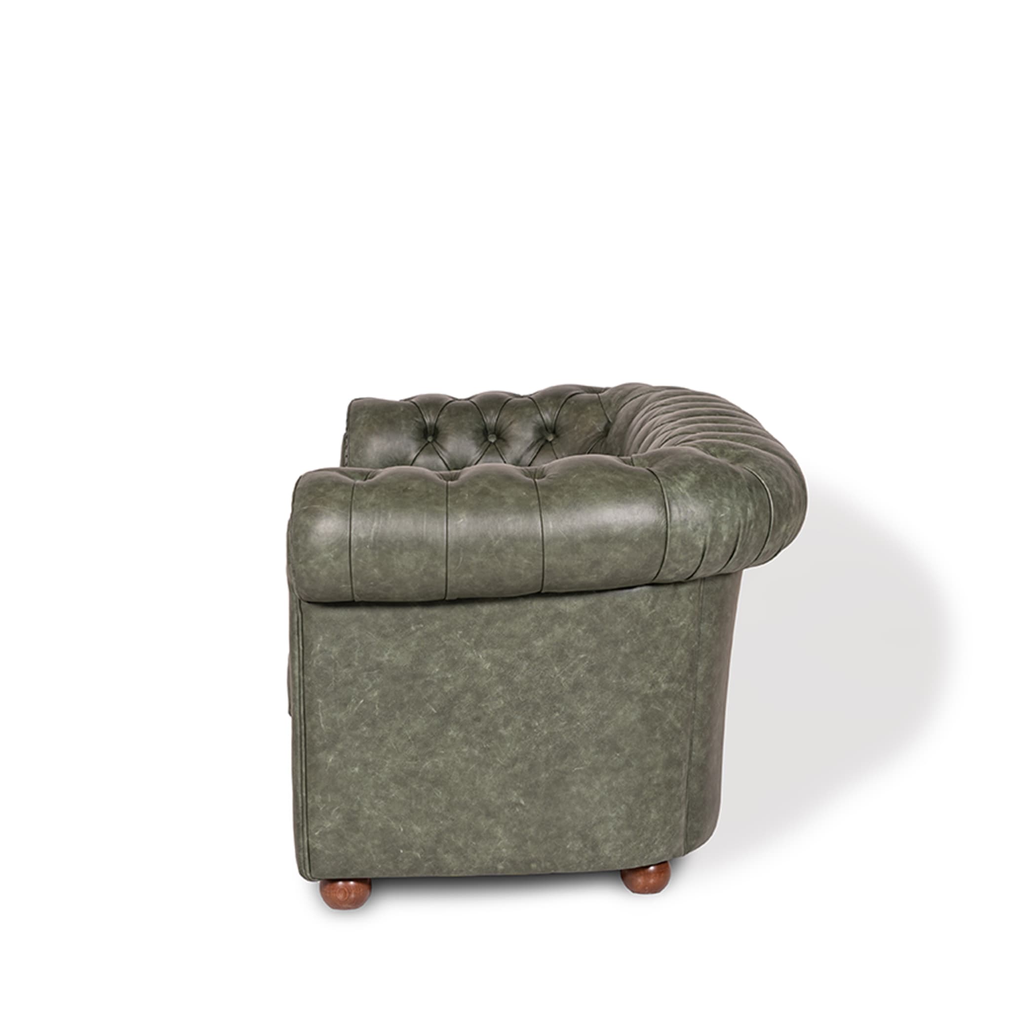 Chesterfield Green Leather Sofa - Alternative view 4