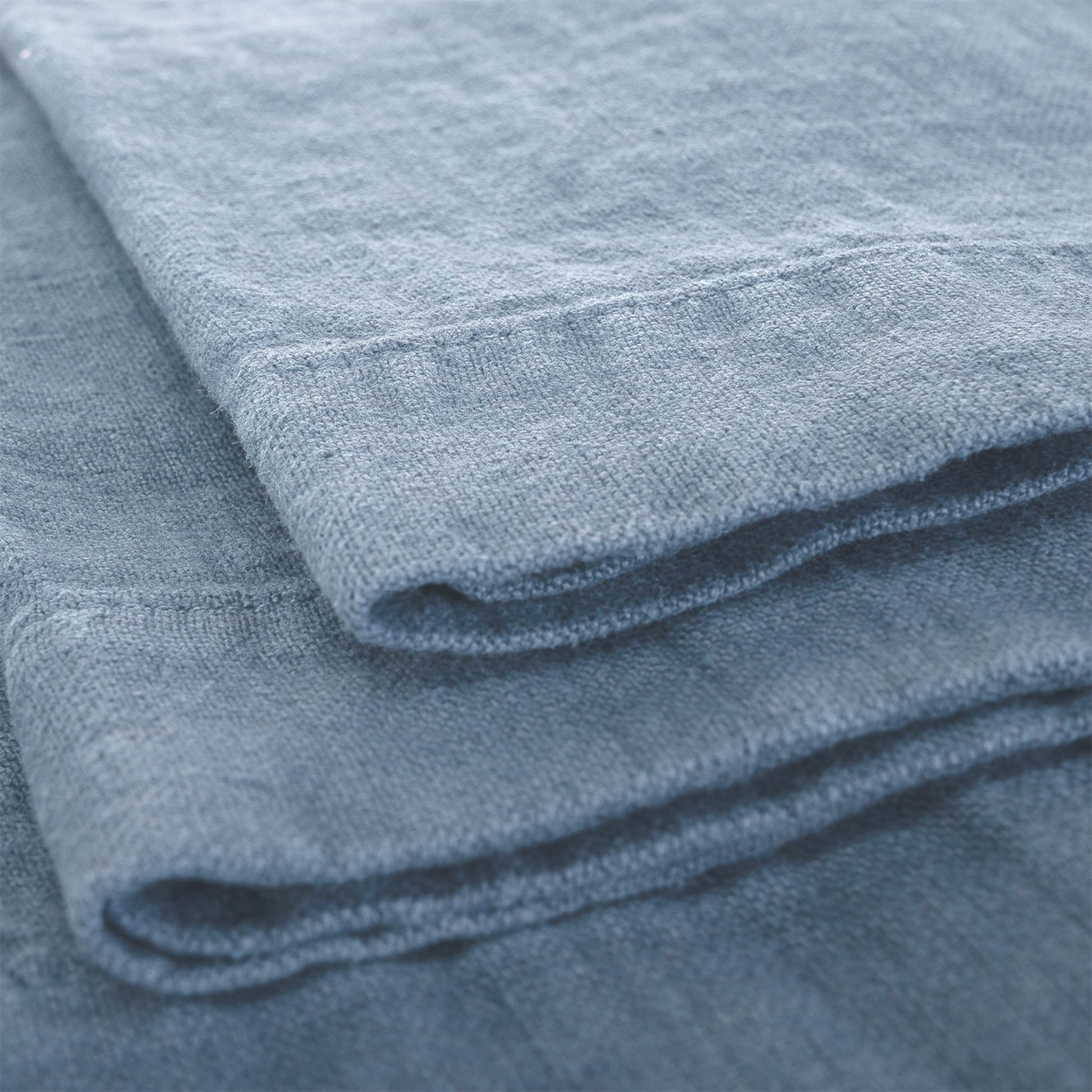 Set of 4 Light Blue Linen Hand Towels - Alternative view 2