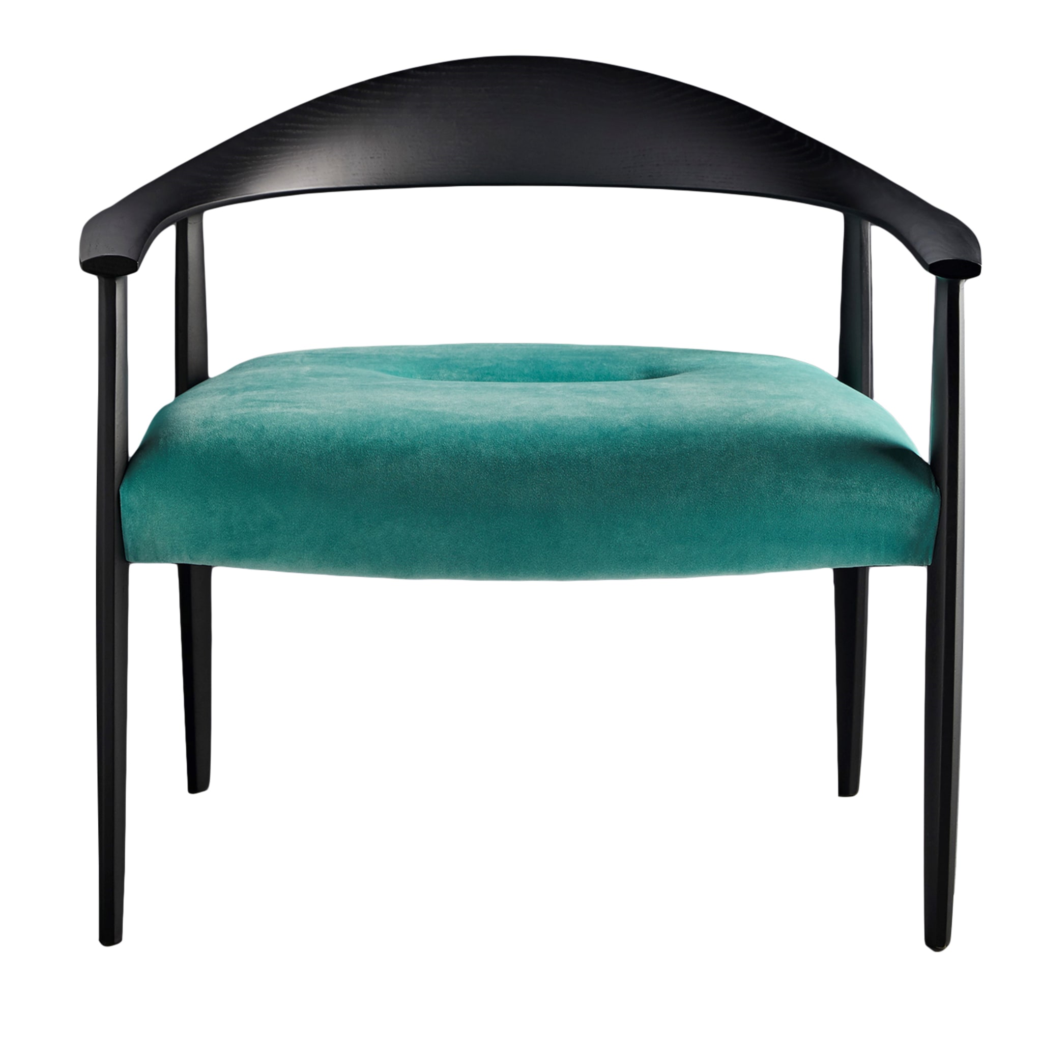 Odyssée.xl Black & Turquoise Low Armchair by P. Borgonovo - Main view