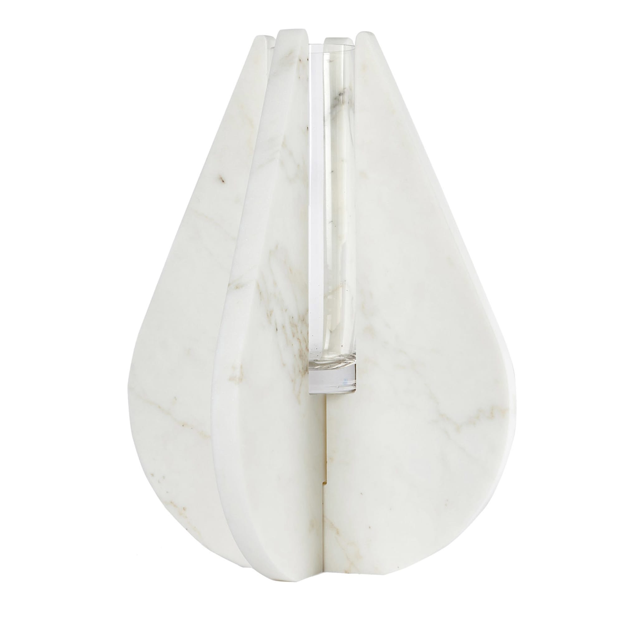 Drop White Carrara Vase #3 by Alessandra Grasso - Main view