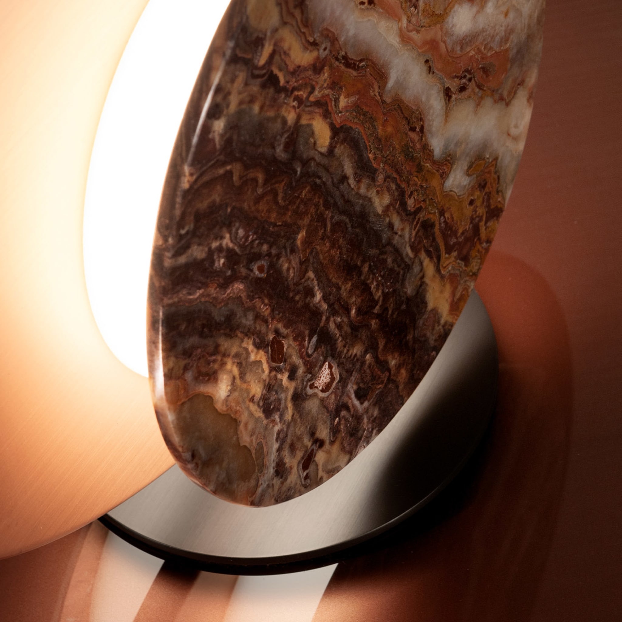Clis Satin Copper and Purple Onyx Table Lamp - Alternative view 1