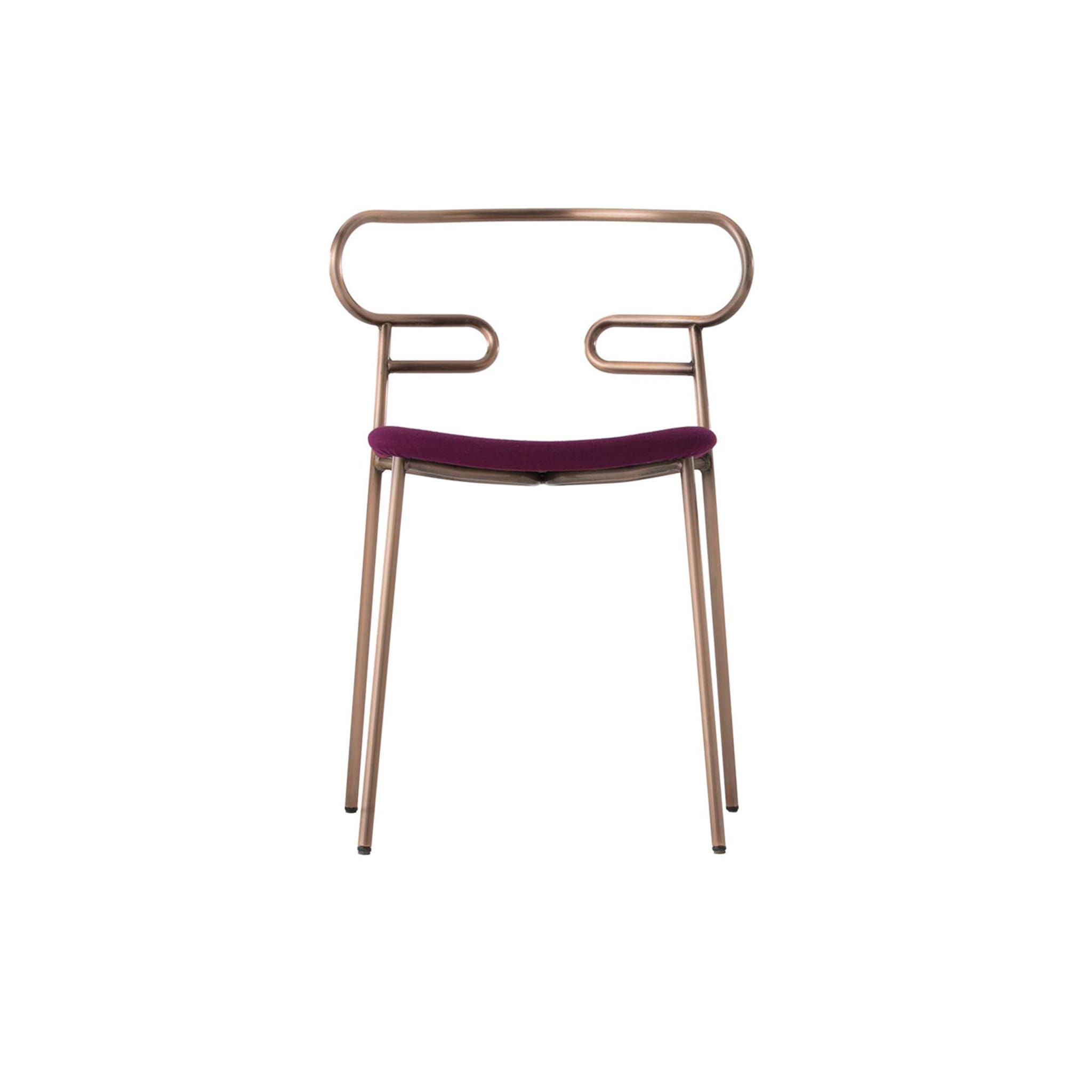 Genoa Copper and Burgundy Chair by Cesare Ehr - Main view