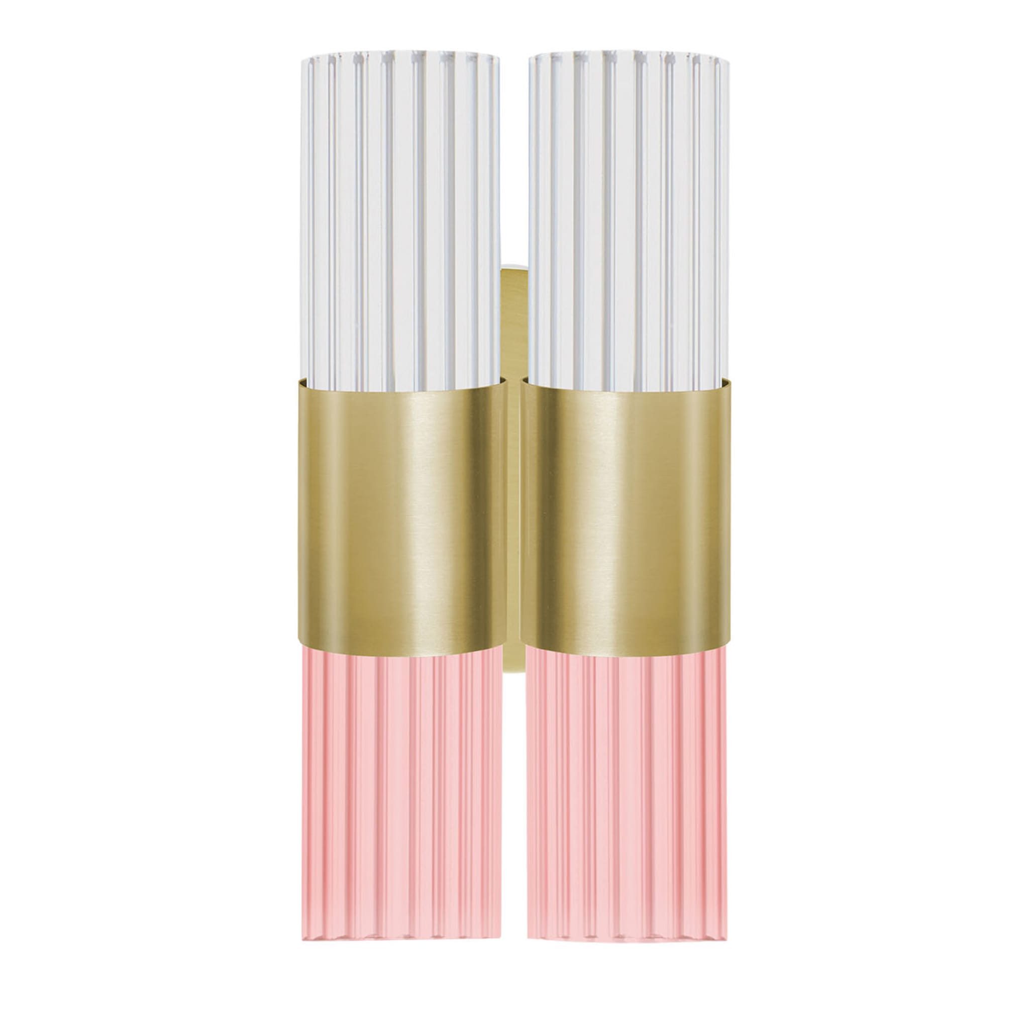 Sbàrlusc Mini 2-Light Pink & Transparent Sconce - Main view