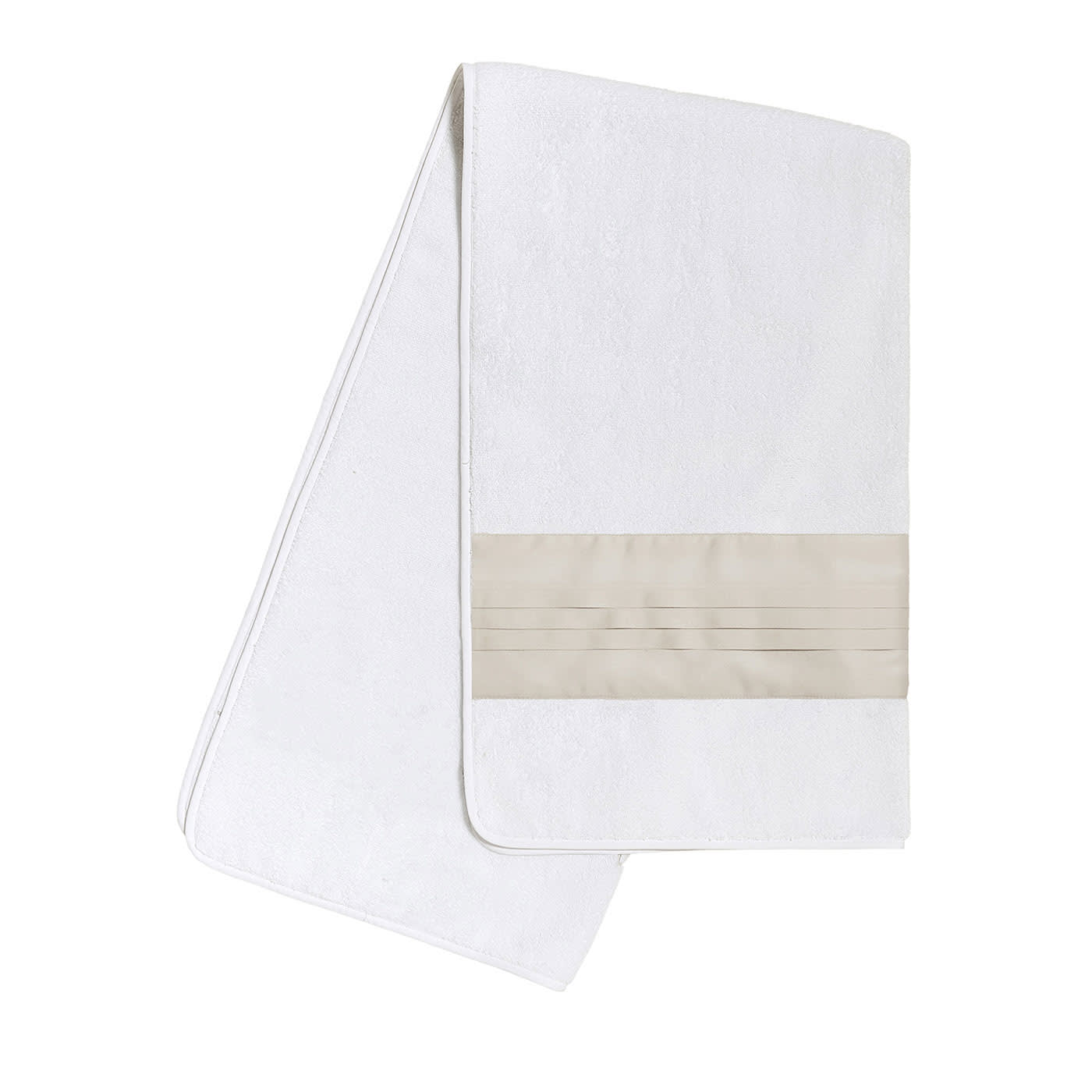 Plissè White & Marble Bath Towel - Verderoccia