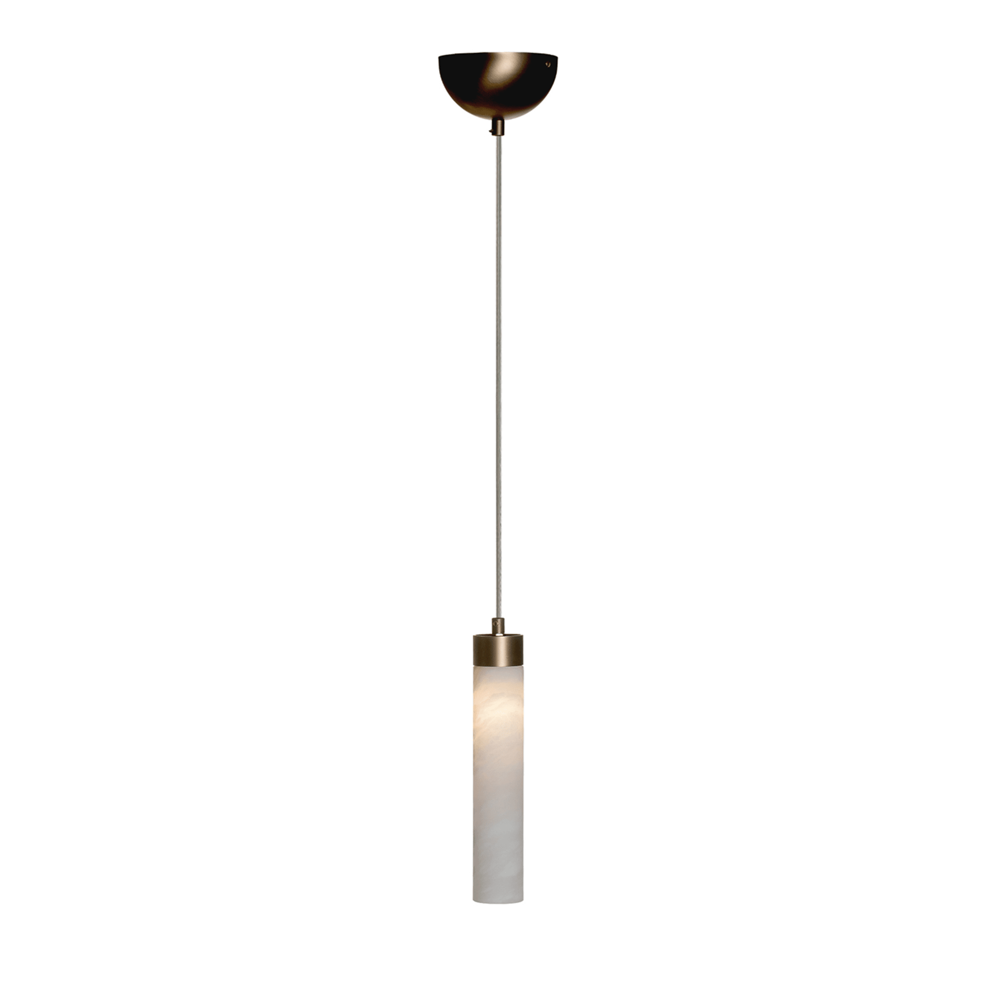 Lampe pendentif tube en albâtre - Vue principale