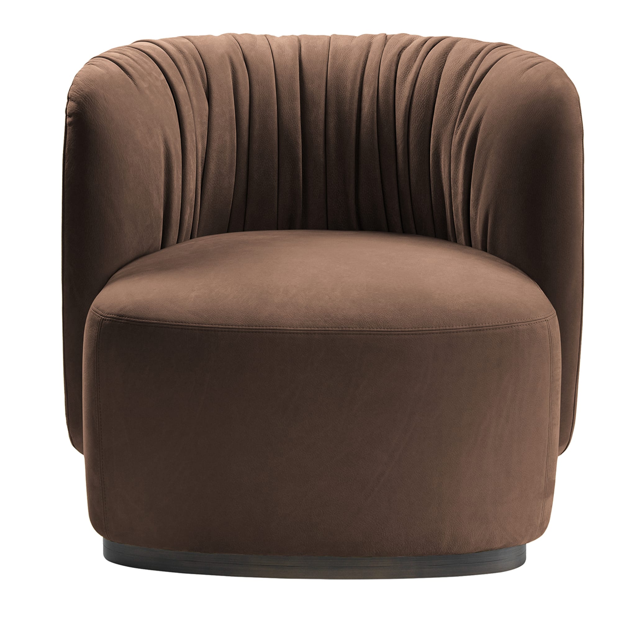 Sipario Brown Armchair by Lorenza Bozzoli - Main view