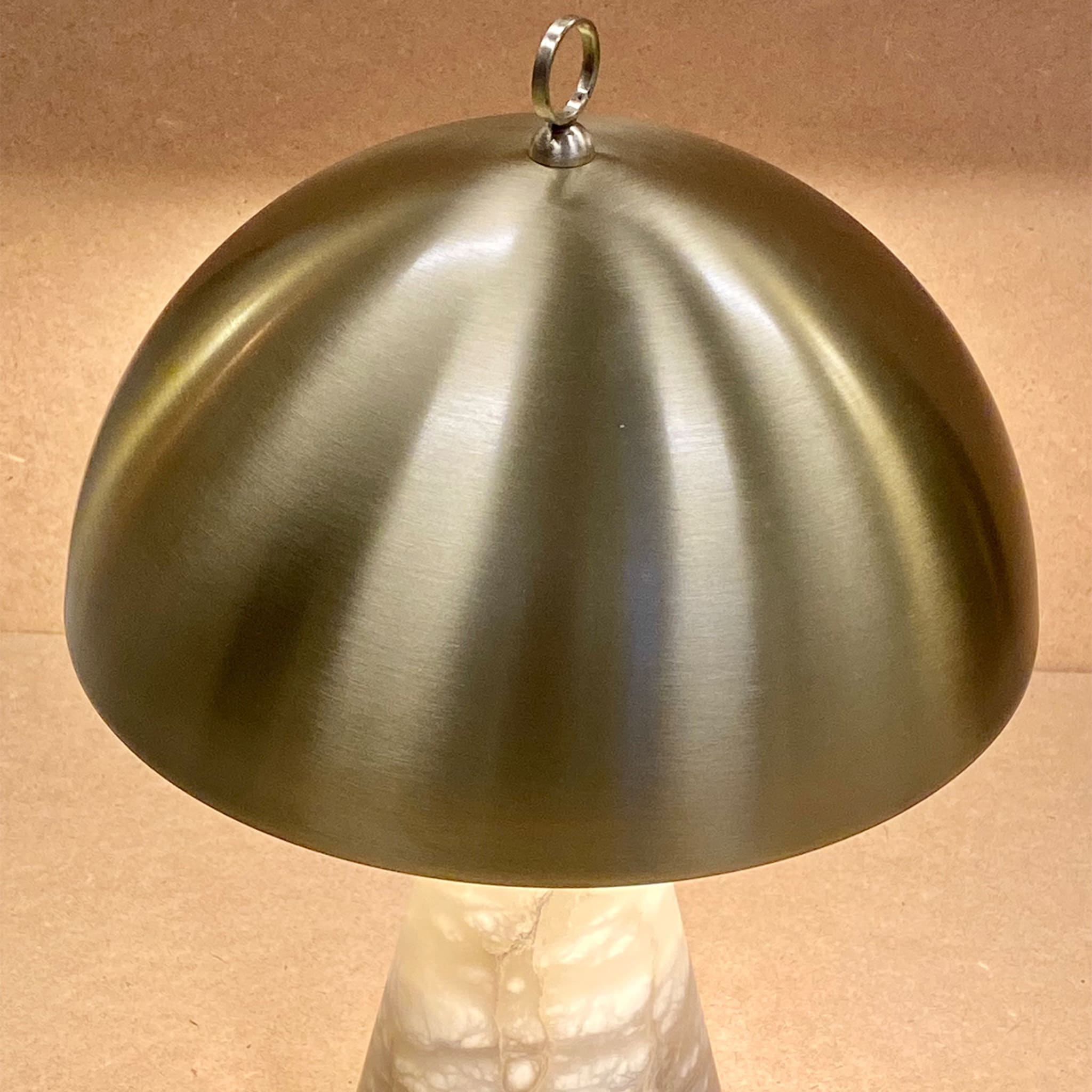 "Funghetto" Table Lamp in Satin Brass B - Alternative view 1