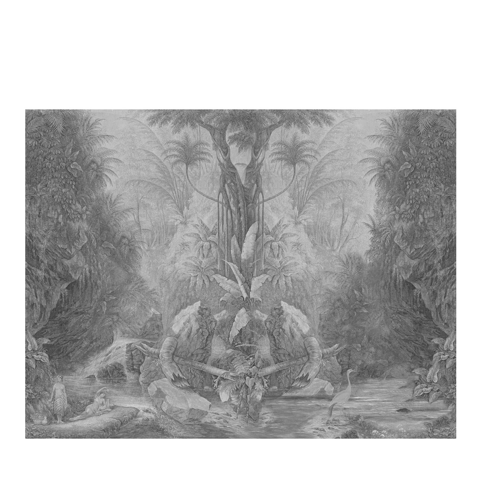 B&W Silky Jungle Wallpaper Camere Collection - Main view