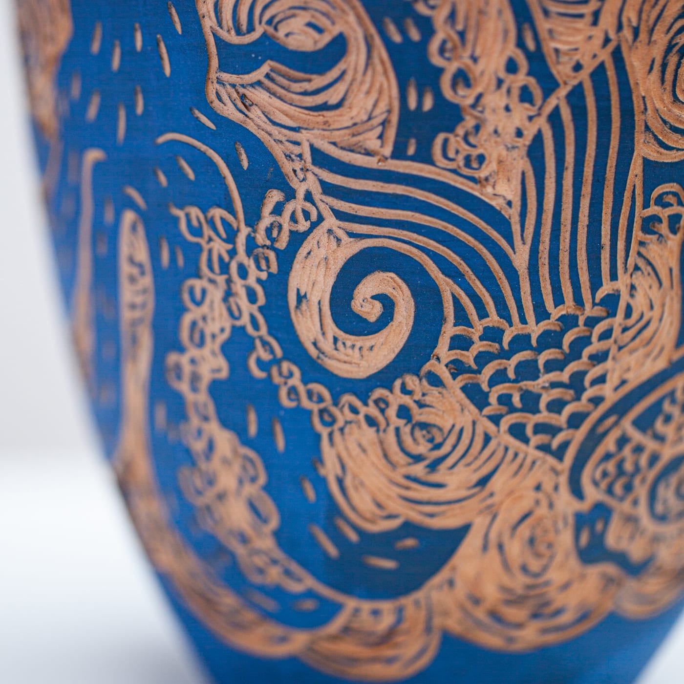La Sirena Guerriera Blue Vase by Clara Holt and Chiara Zoppei - Clara Holt