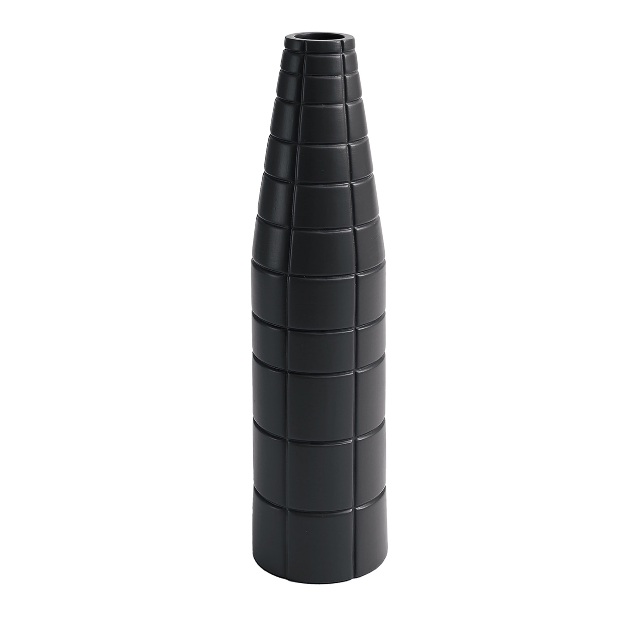 Vase en céramique noire Rikuadra #4 - Vue principale