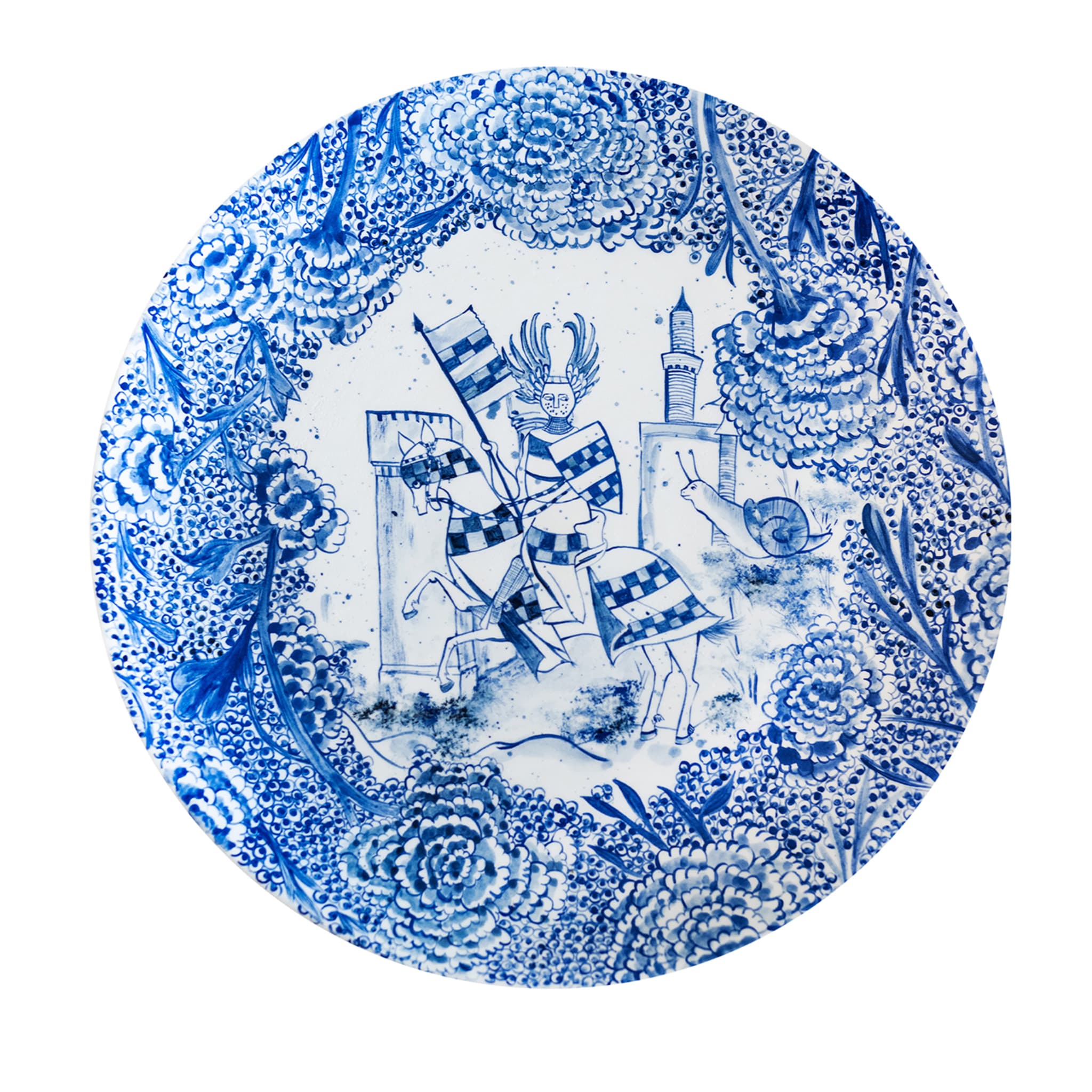 Lumacone Blue and White Plate - Main view