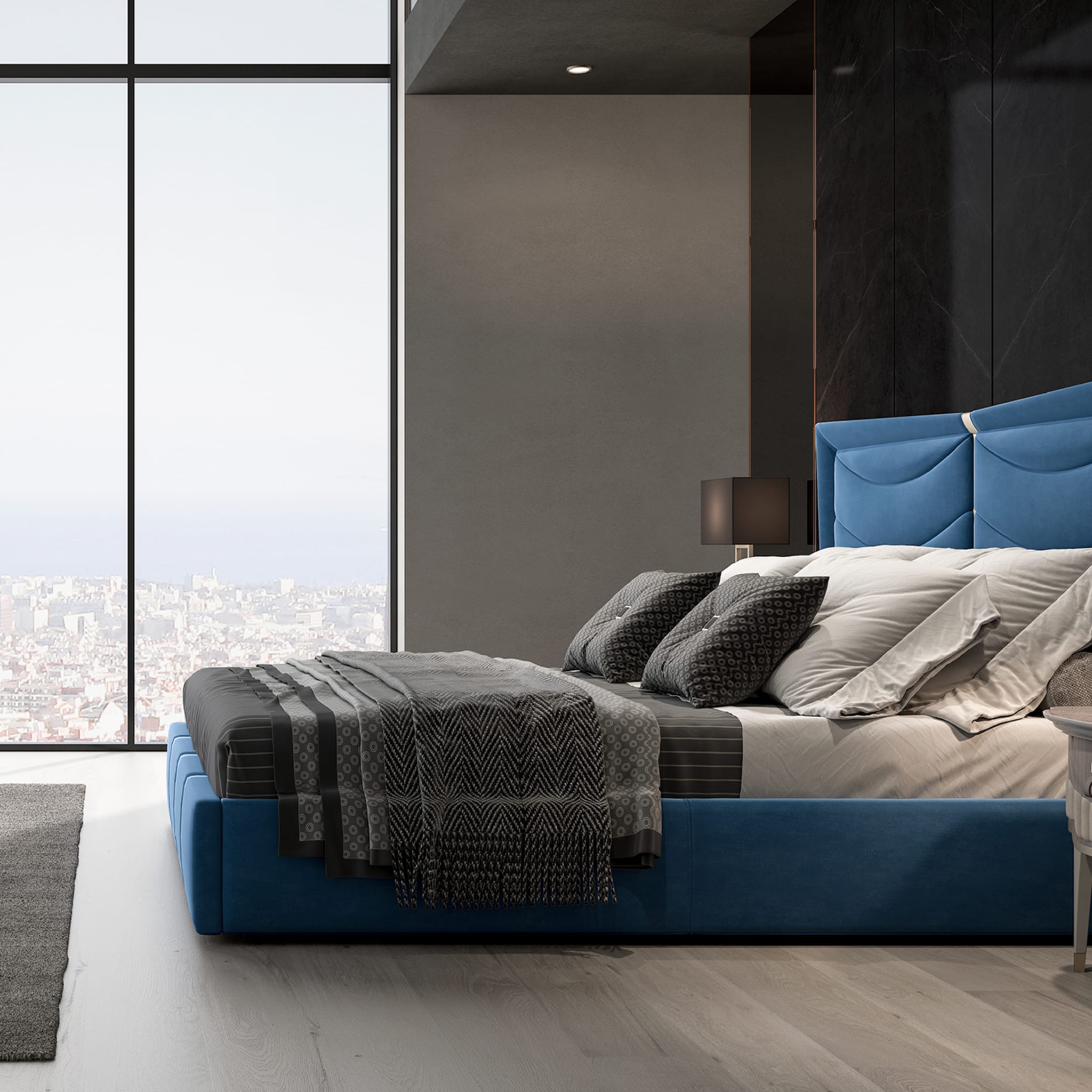 Deseo Blue Double Bed - Alternative view 1