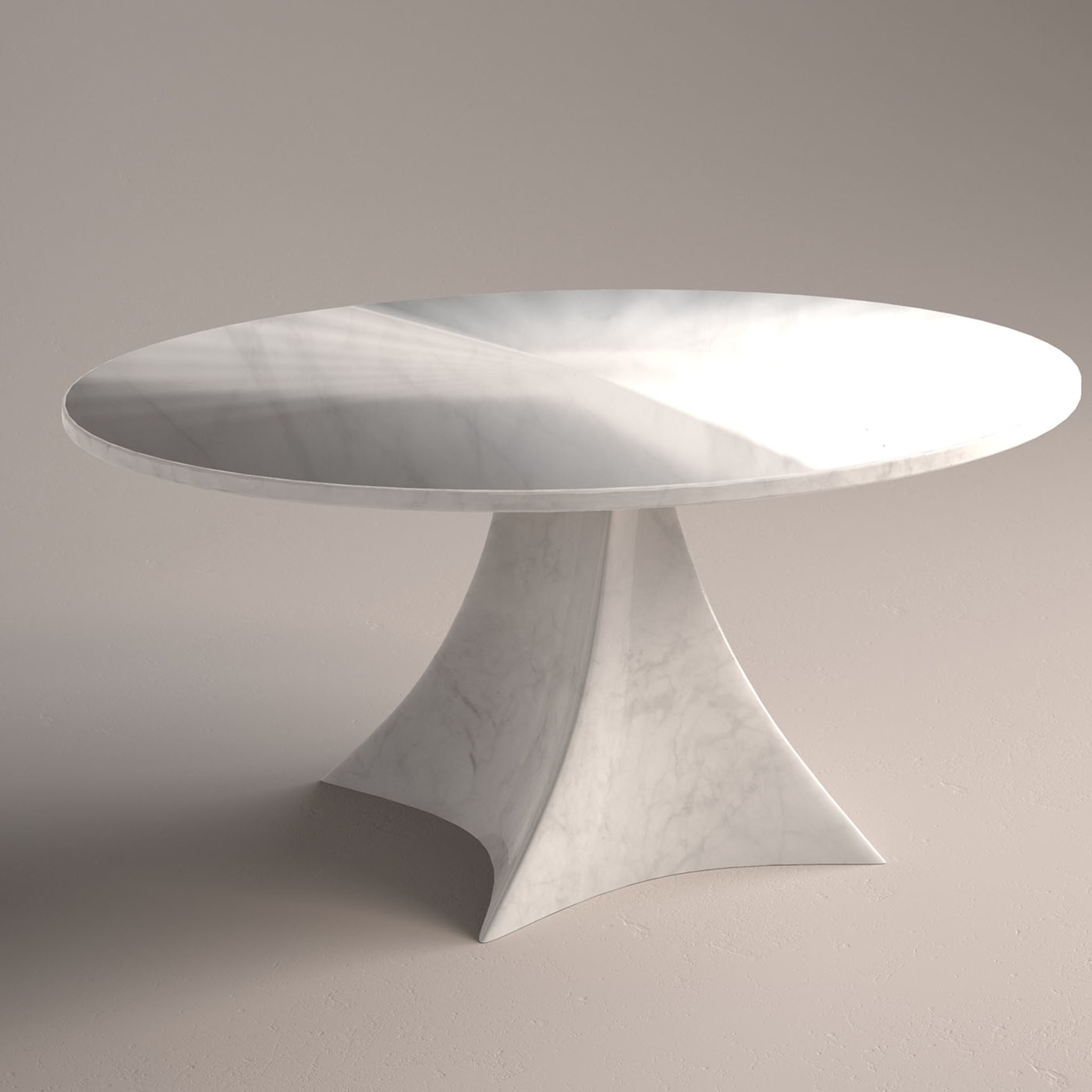 Bianca Round White Carrara Table - Alternative view 2