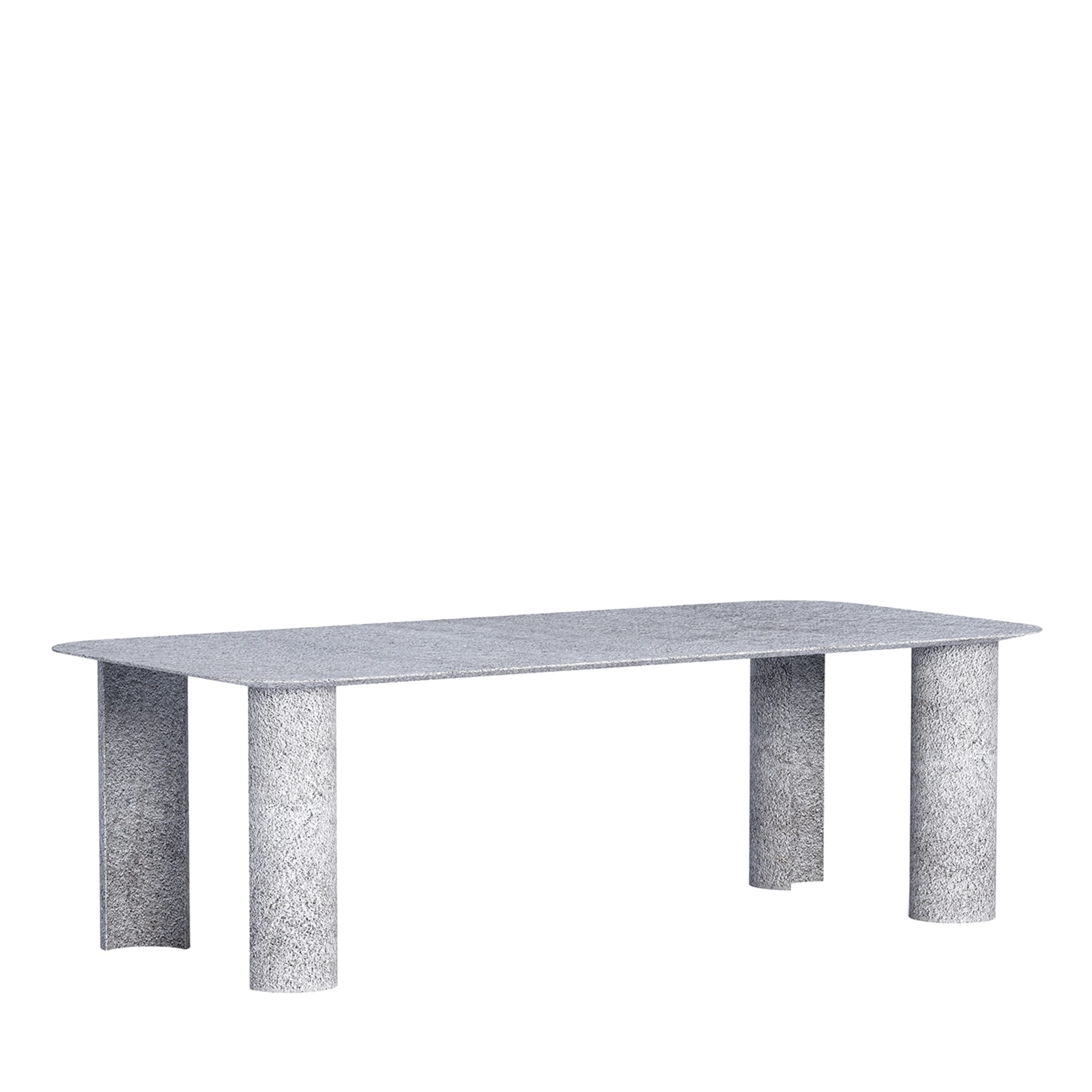 Moon Phase Gray Rectangular Outdoor Table - Main view