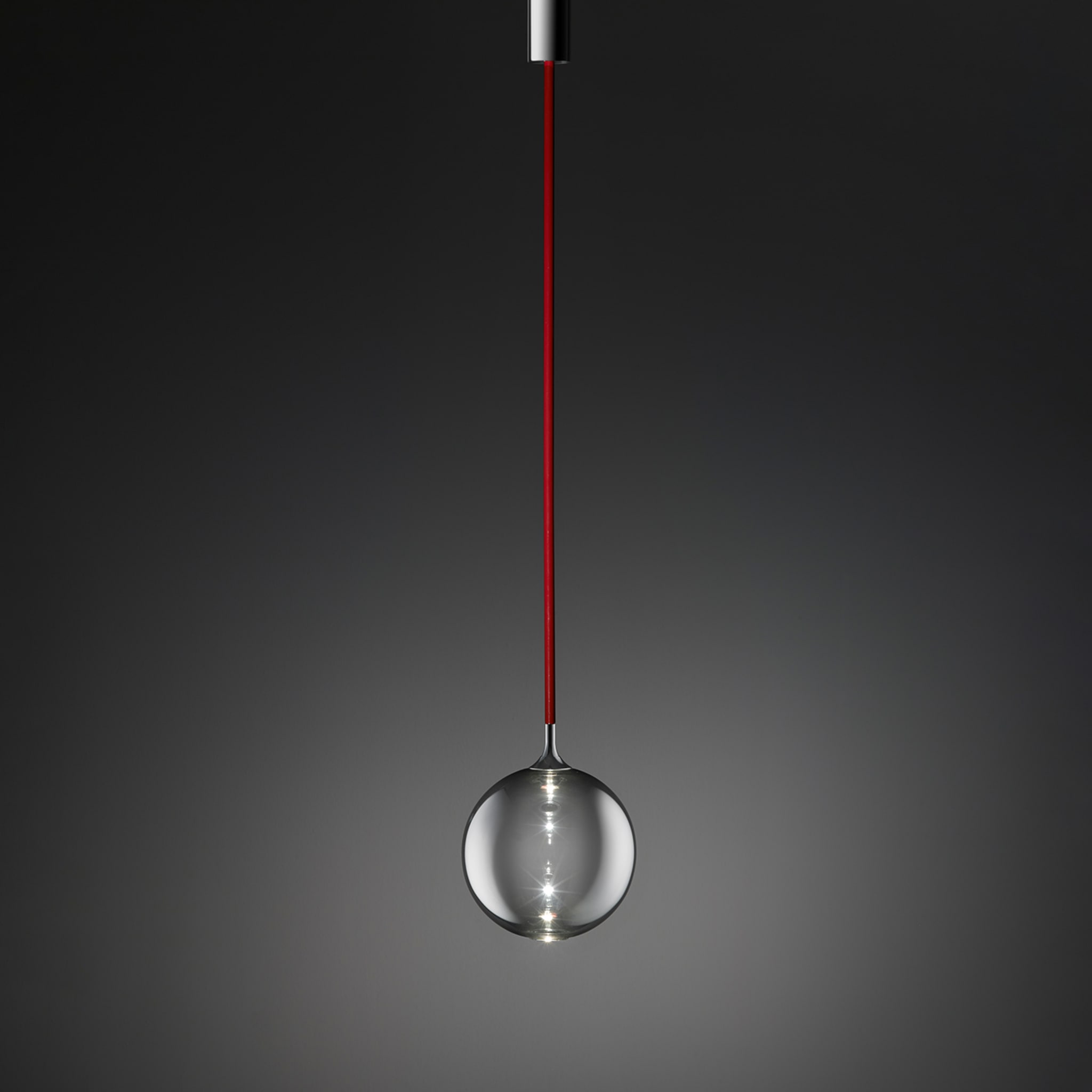 Lampe suspendue rouge Palloncino par Franco Raggi - Vue alternative 1