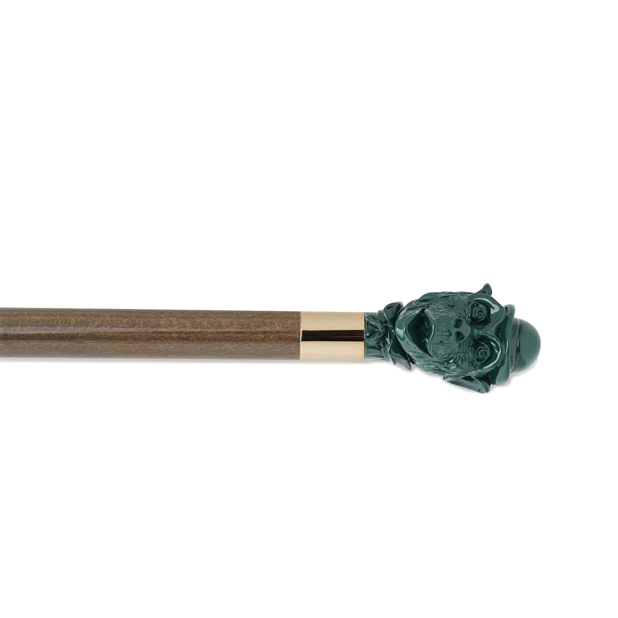 Taupe Ash Shoe Horn with Monkey-Head Petrol-Blue Handle - Alternative view 2