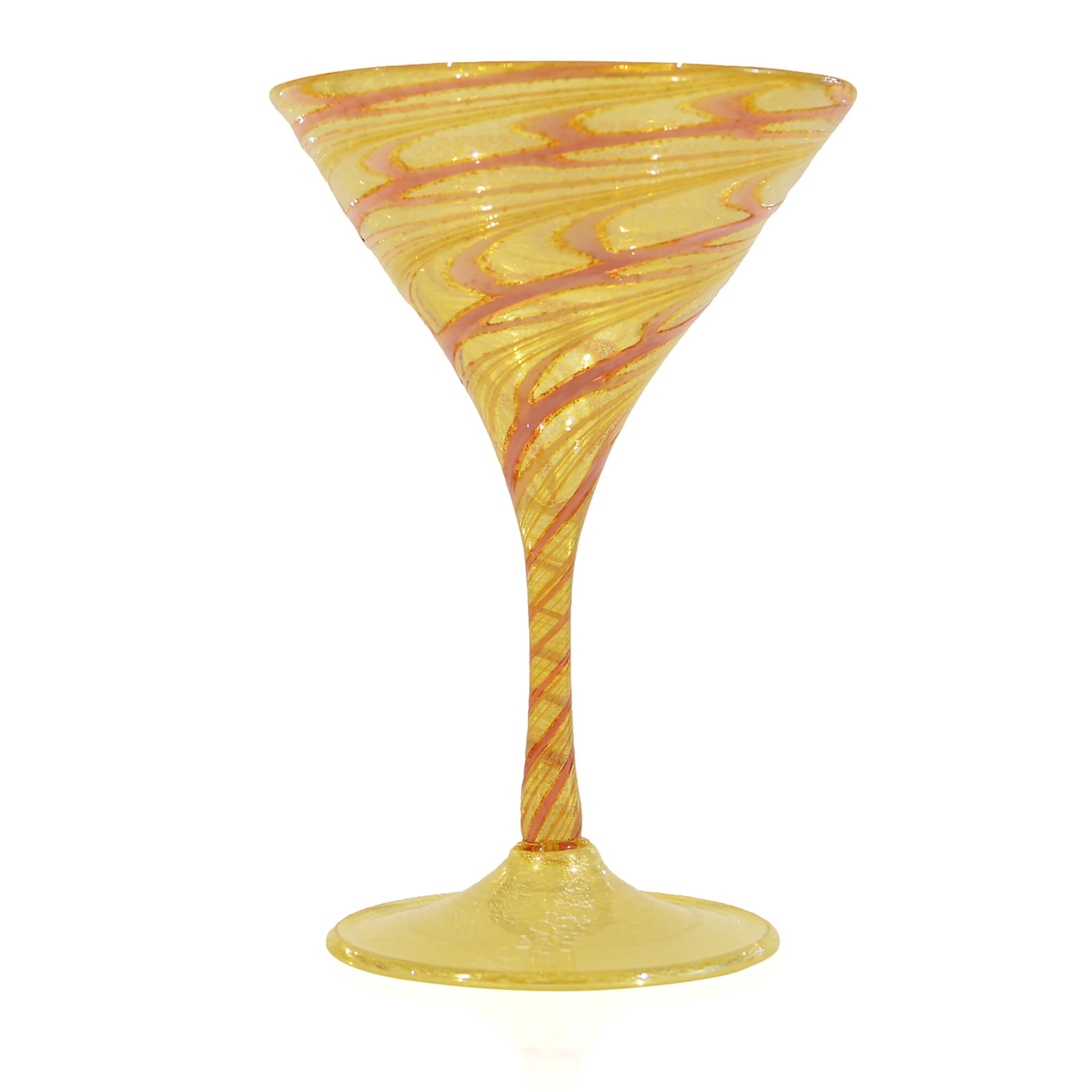 Laguna Pink and Gold Martini Glass #2 - Main view