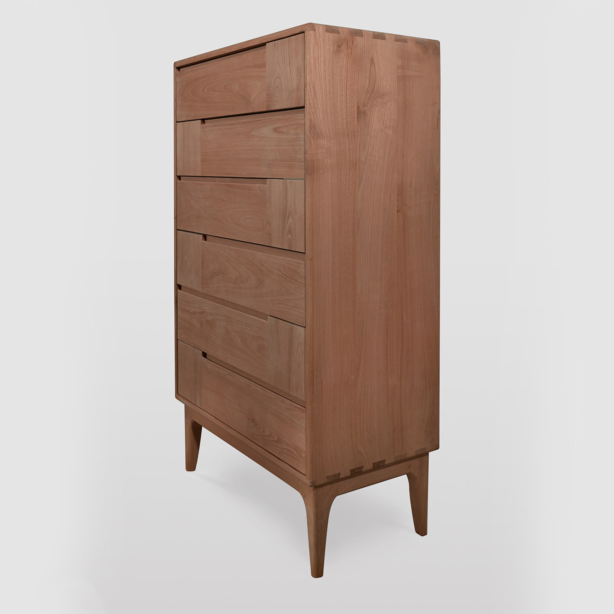 Dovetail Scandinavian Brown Six-Drawer Dresser - Alternative view 1