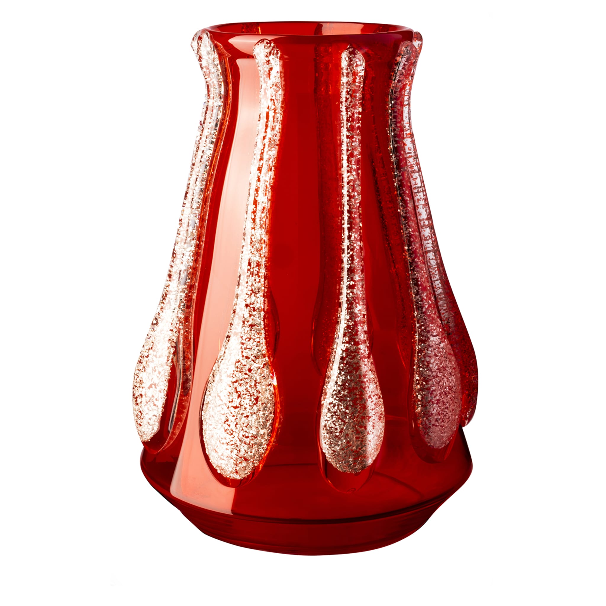 Colate Glittery Red Vase by Carlo Moretti - Main view