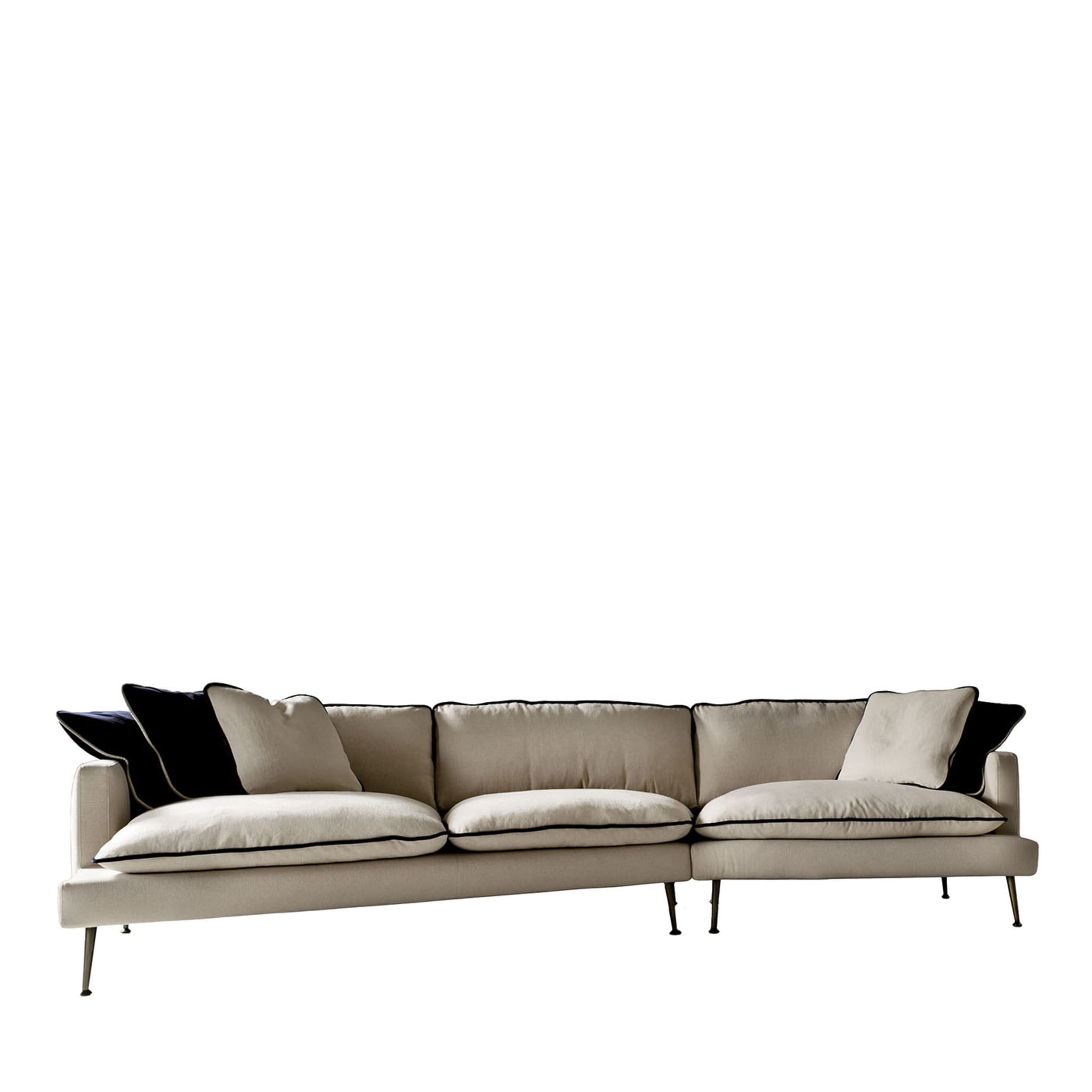 Island Modular Schwarz-Weiß-Sofa - Hauptansicht