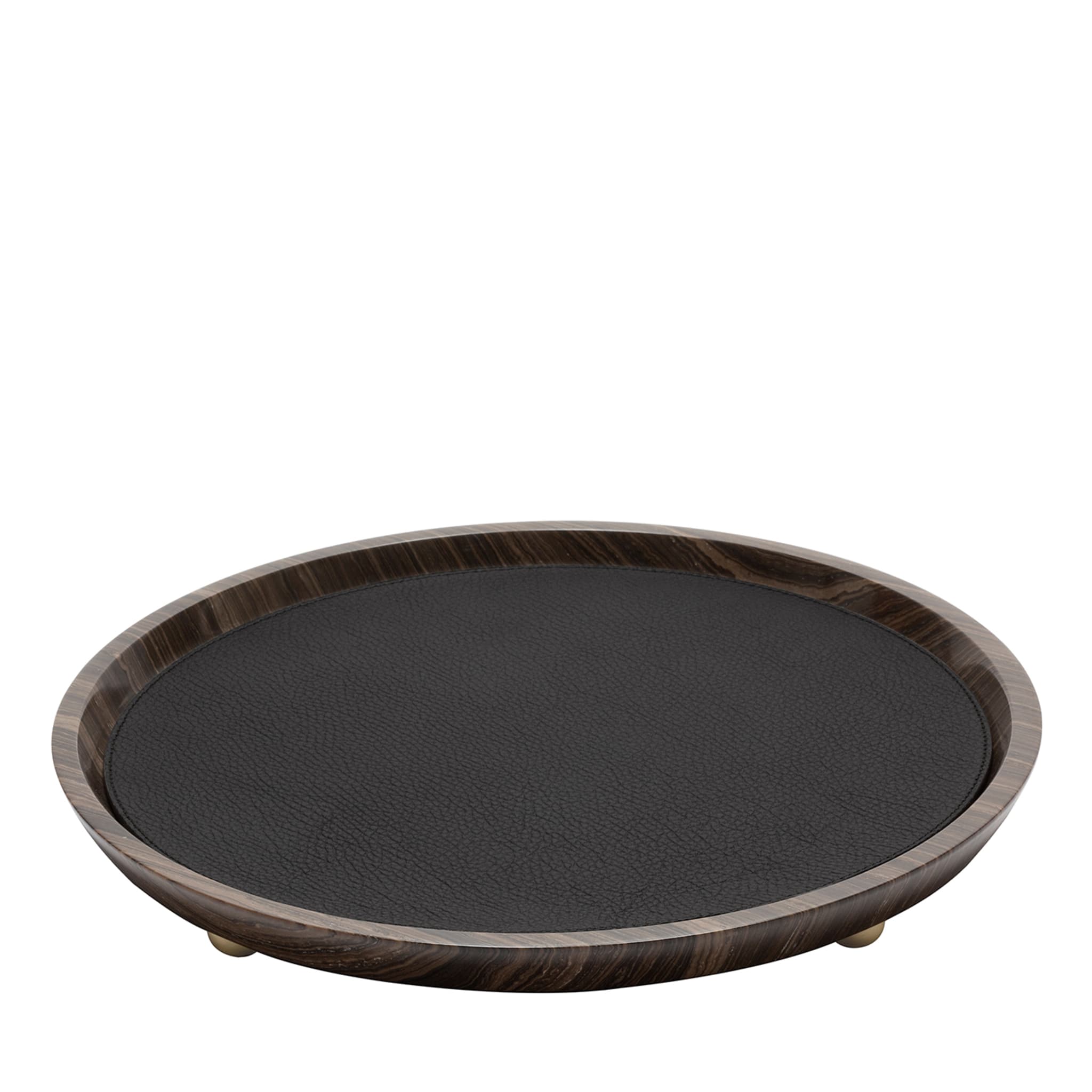 Monza Leather & Marble Round Large Valet Trays #1 - Main view