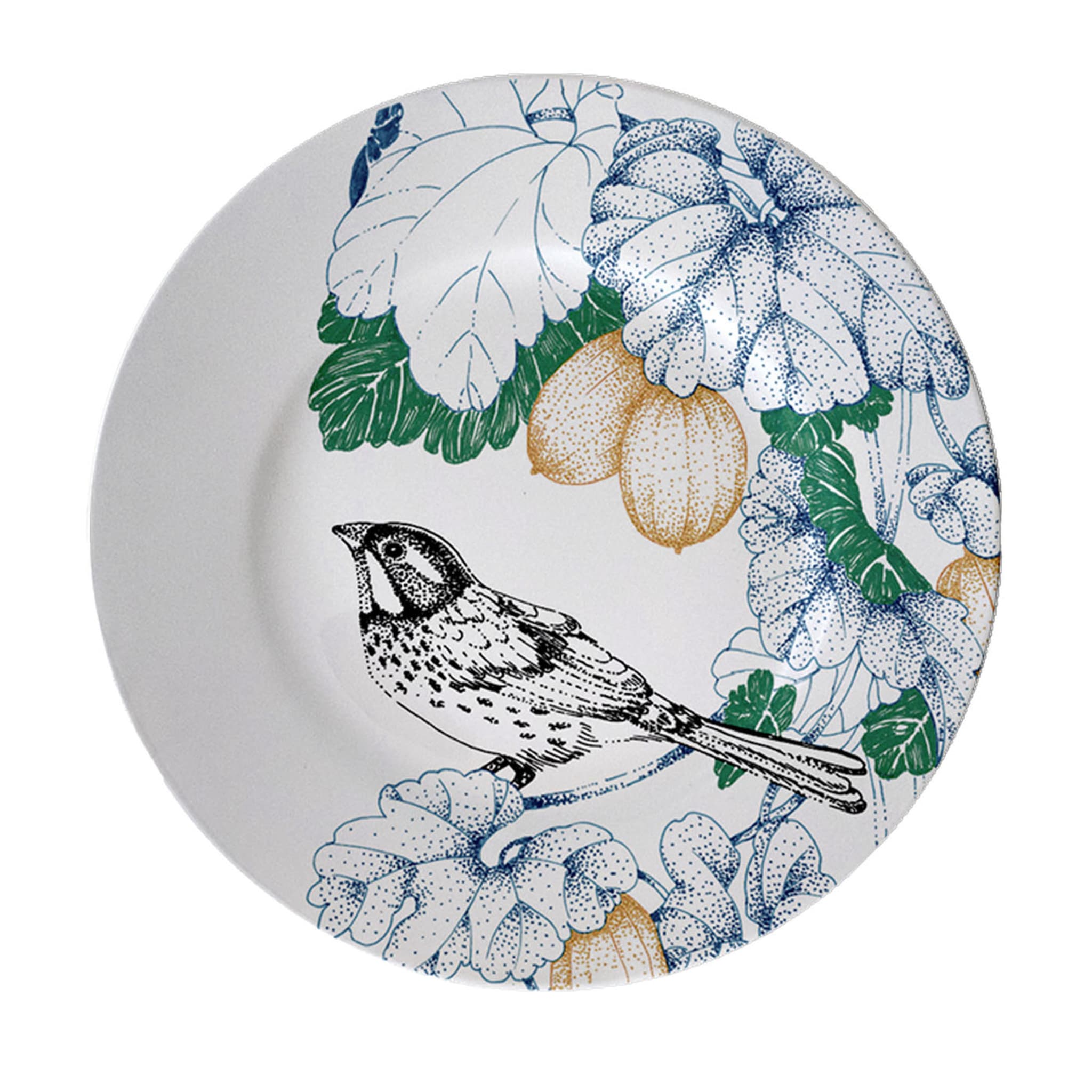 Bird Song Set of 2 Polychrome Bread Plates #2 - Main view