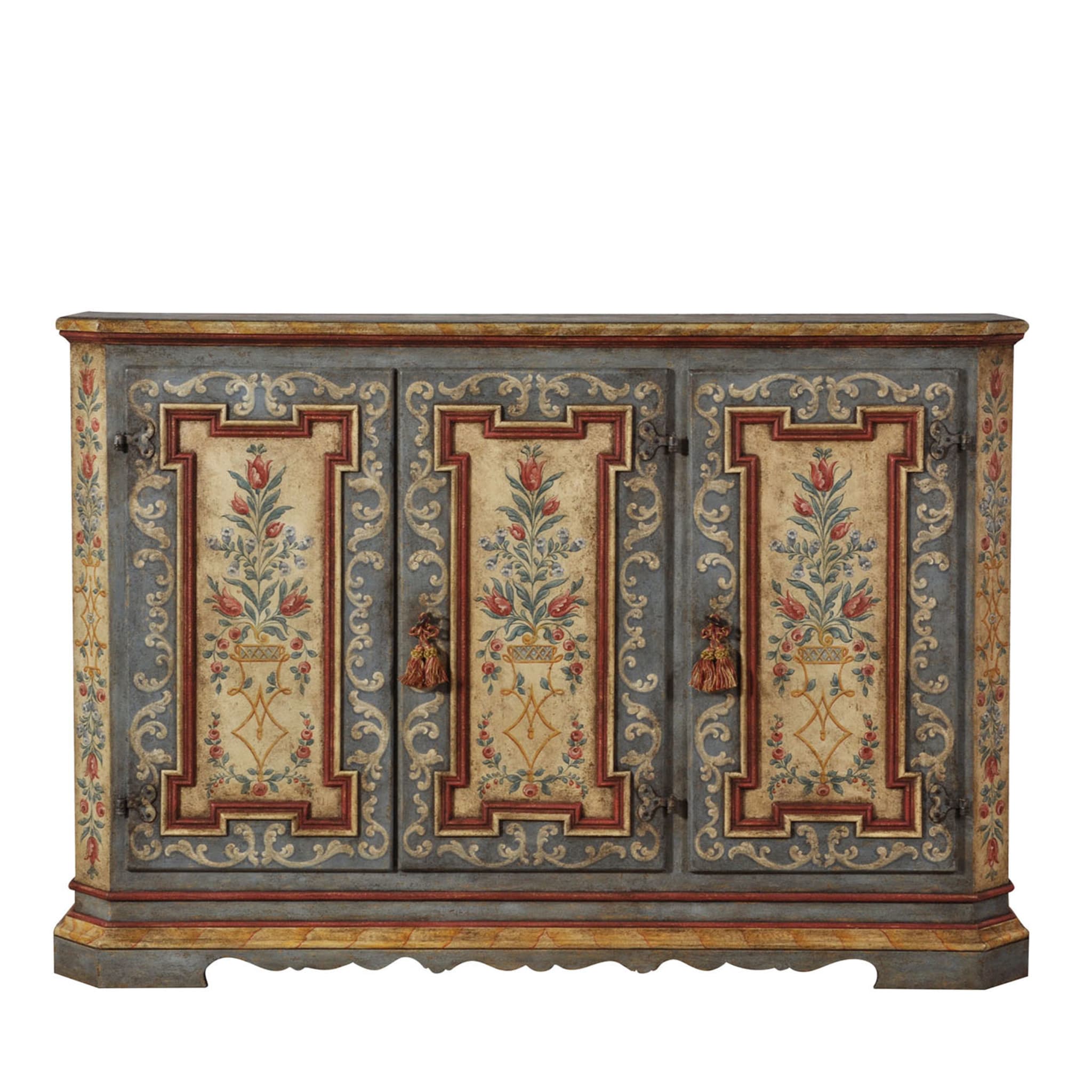 18th-Century Baroque Tyrolean-Style Floral Sideboard - Main view