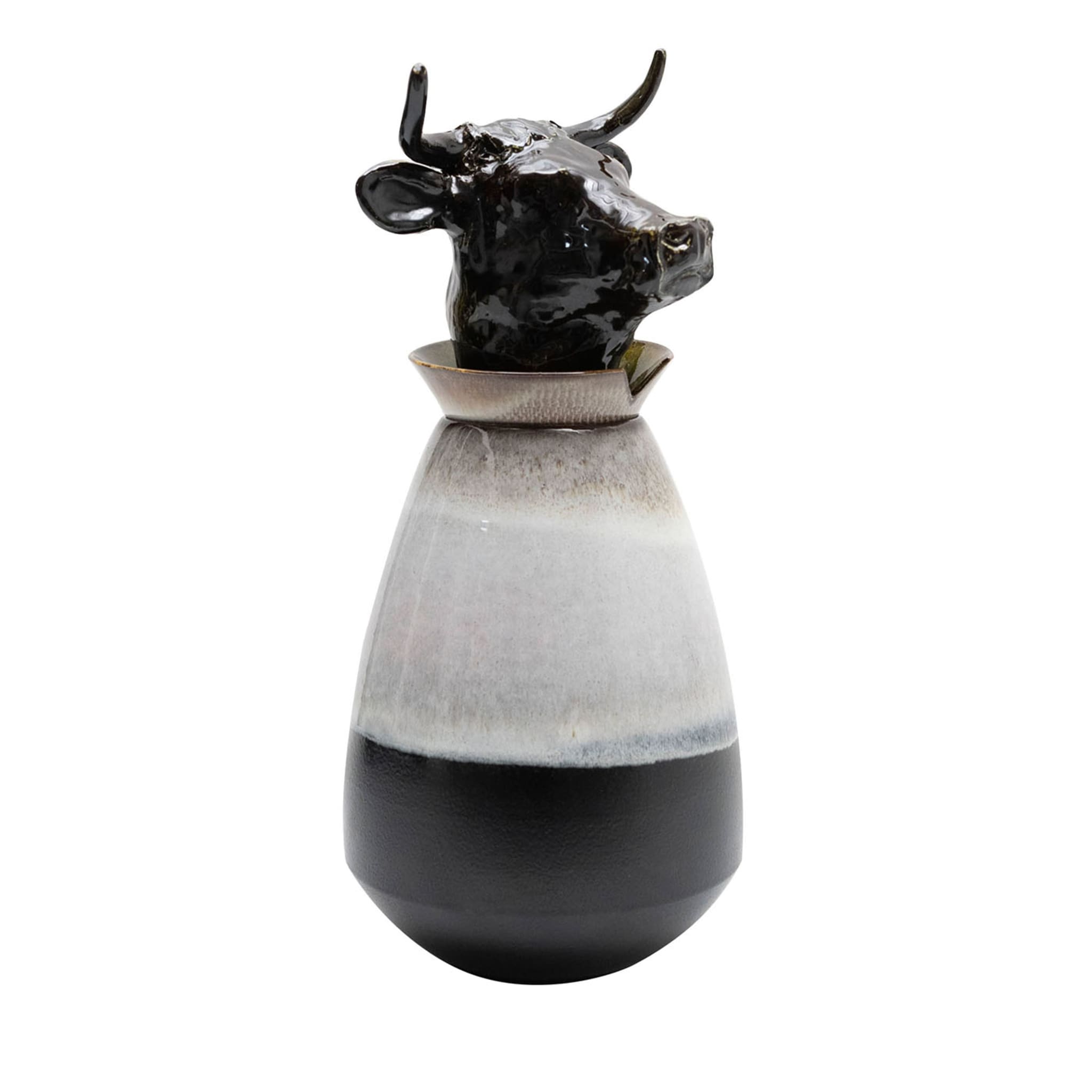 Canopo Toro Schwarz-Weiß-Vase - Hauptansicht
