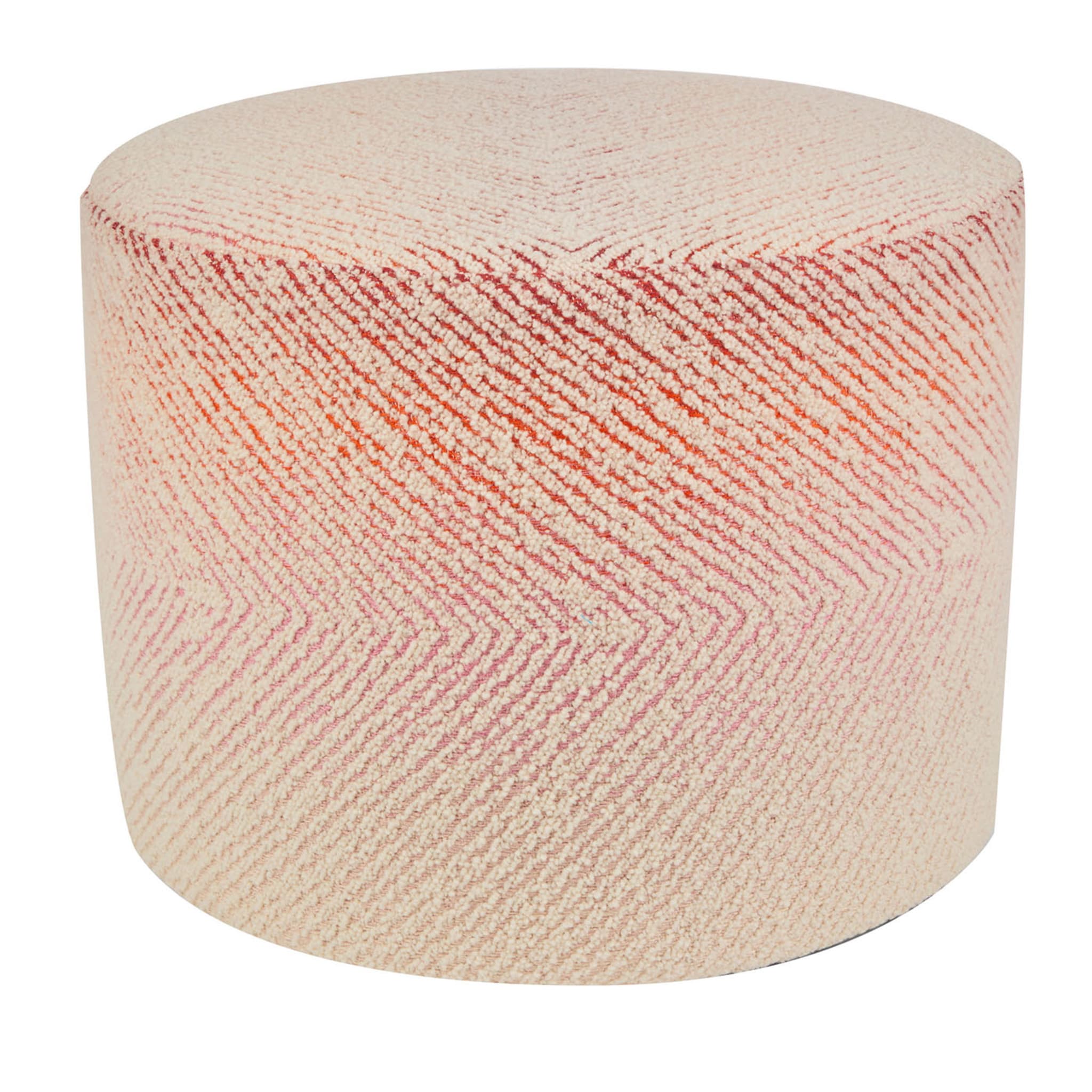 Brouges Red Cylinder Pouf - Main view
