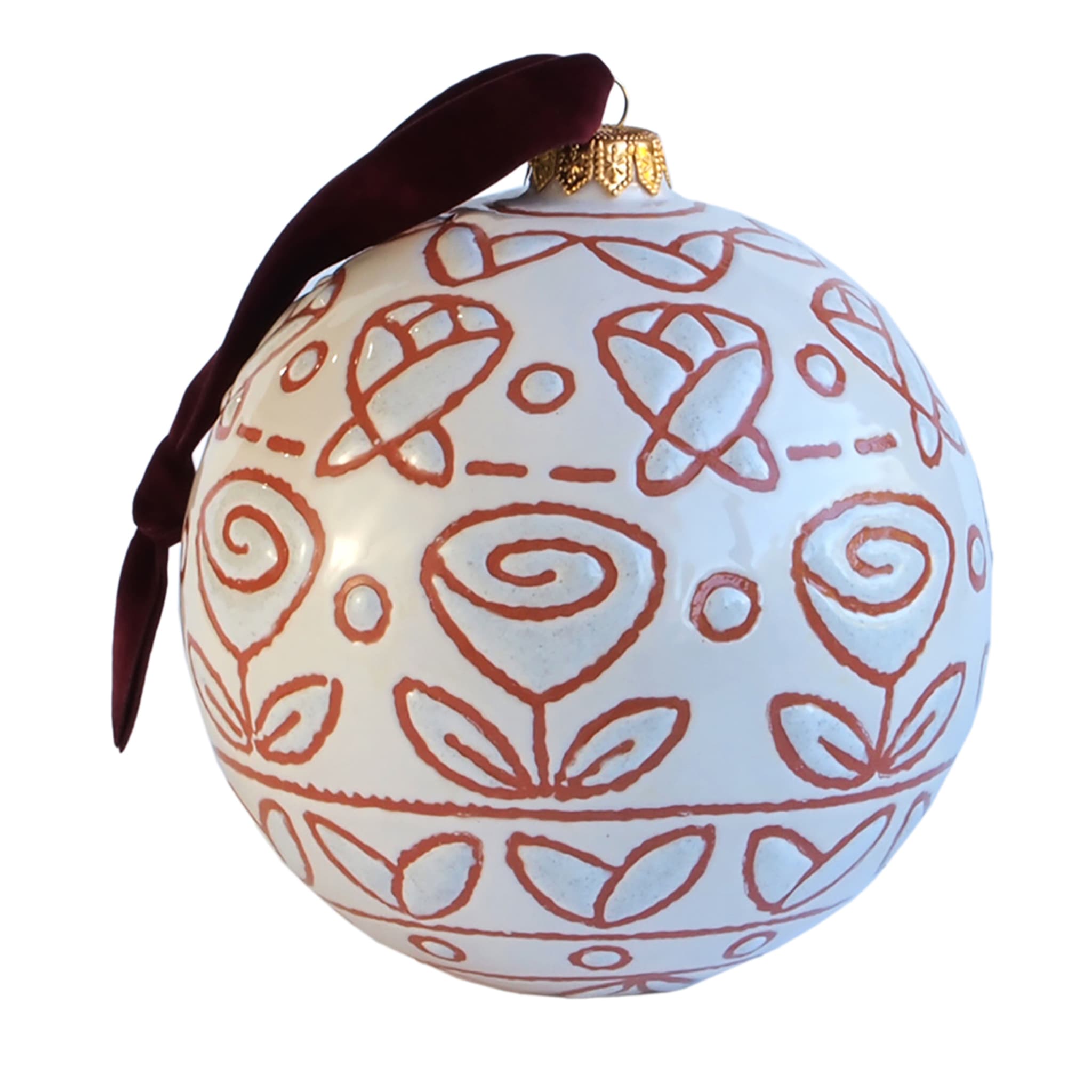 Stylized Roses Christmas Ornament - Main view