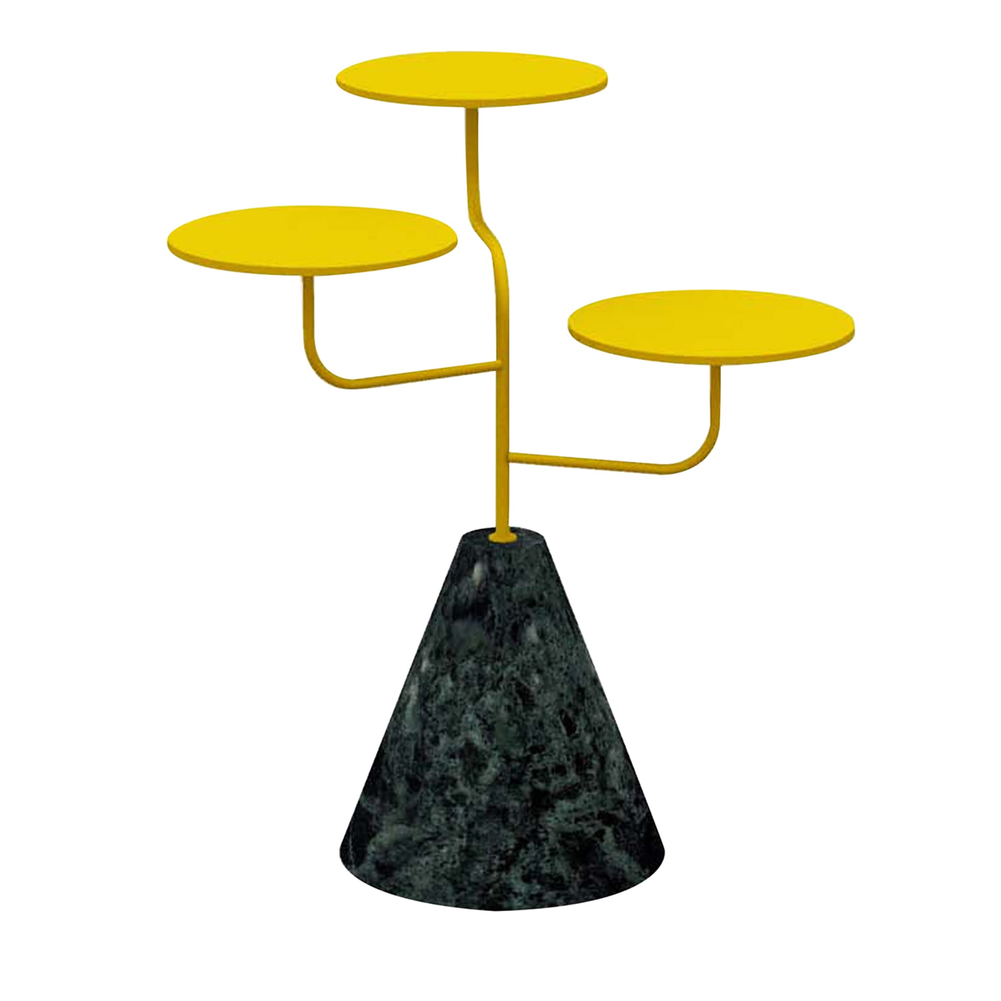 Condiviso 3-Tier Yellow/Green Guatemala Serving Stand - Main view