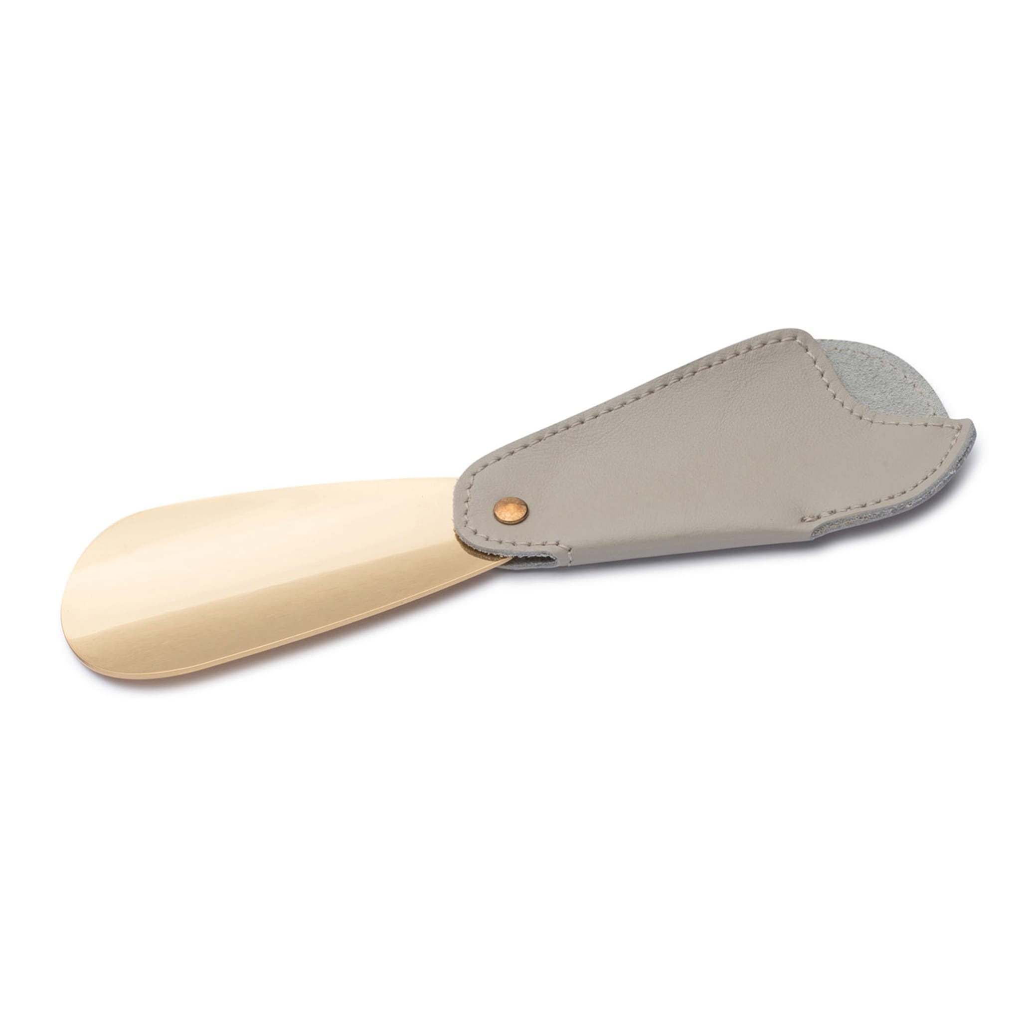 Gold & Gray Leather Travel Shoe Horn - Alternative view 1