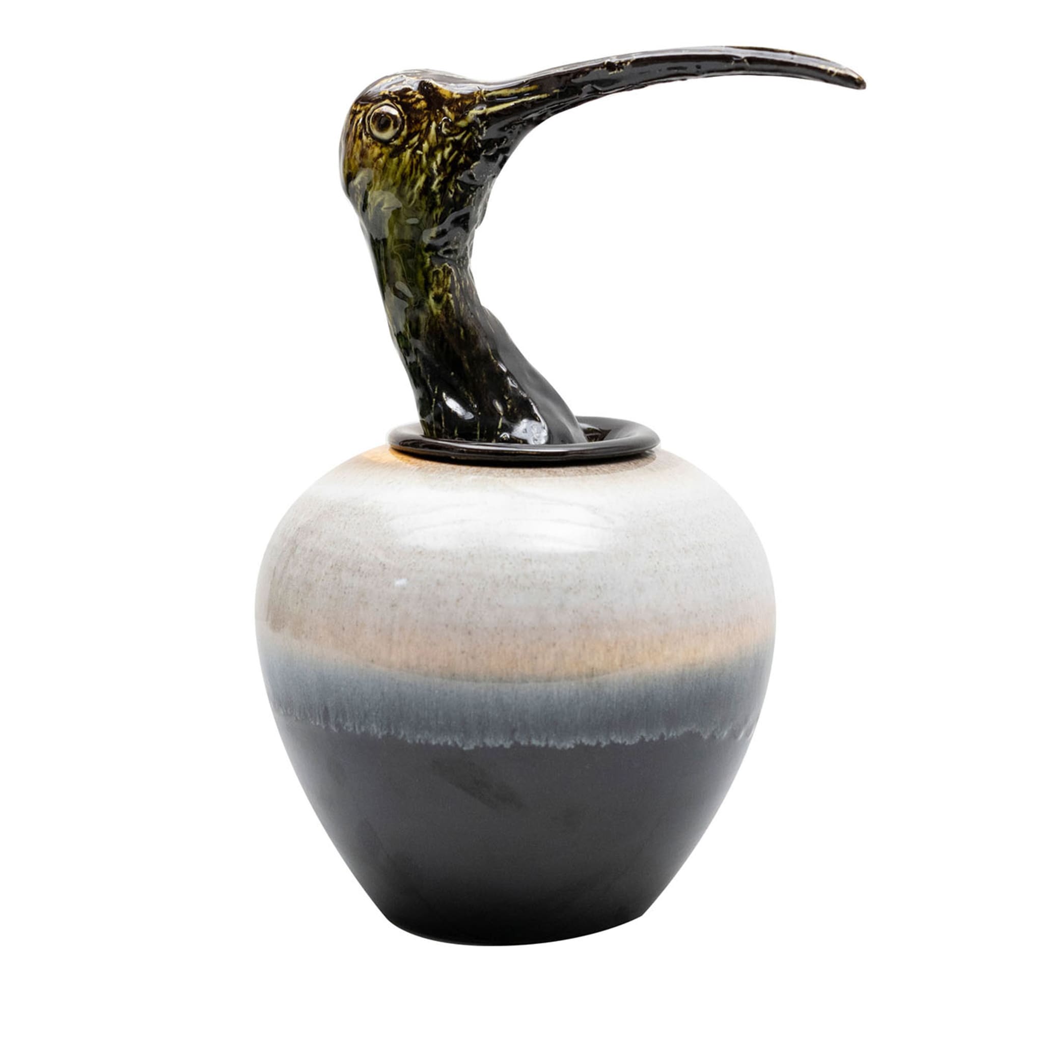 Vase Canopo Ibis noir et blanc - Vue principale