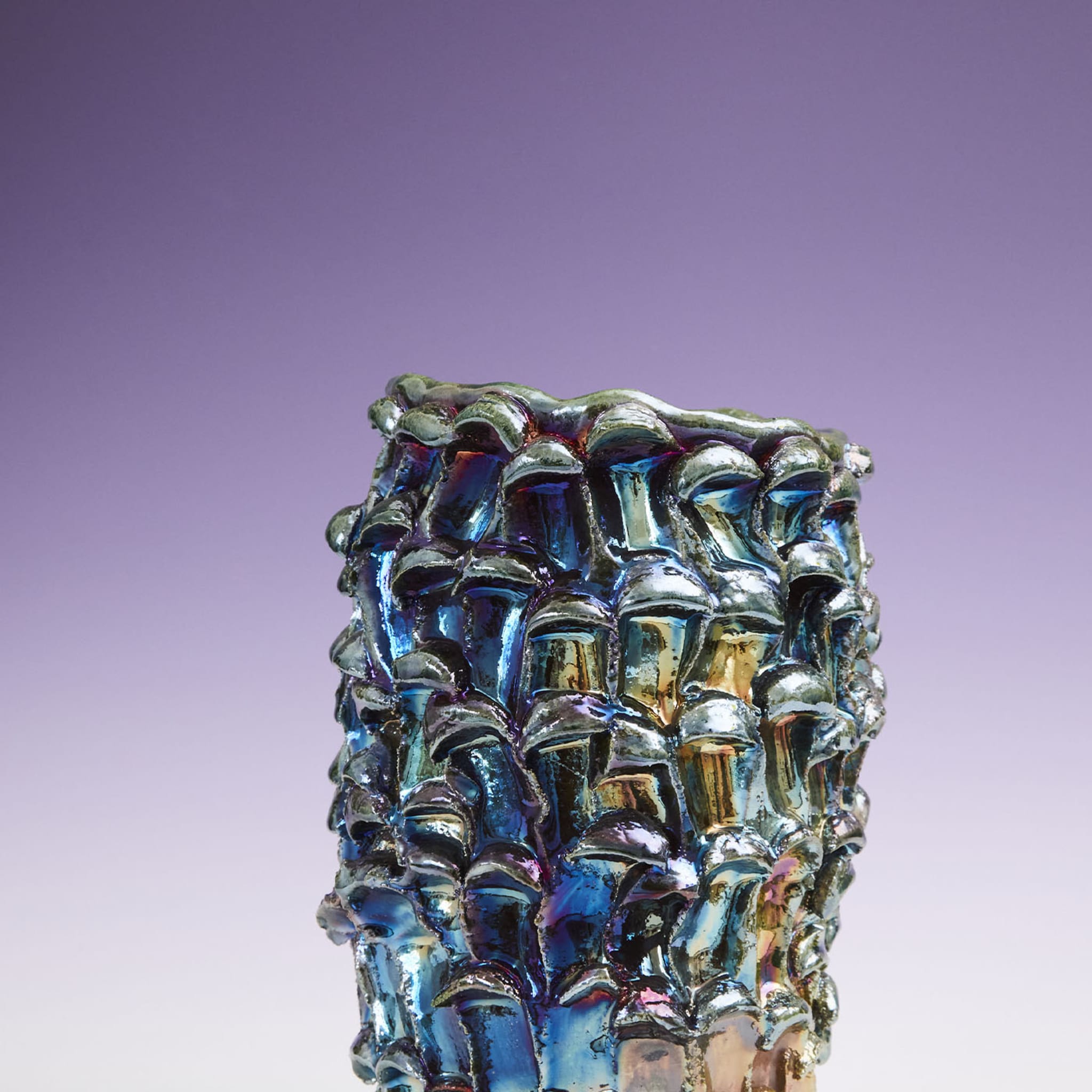 Onda Iridescent Metallic Raku Vase #4 - Alternative view 1