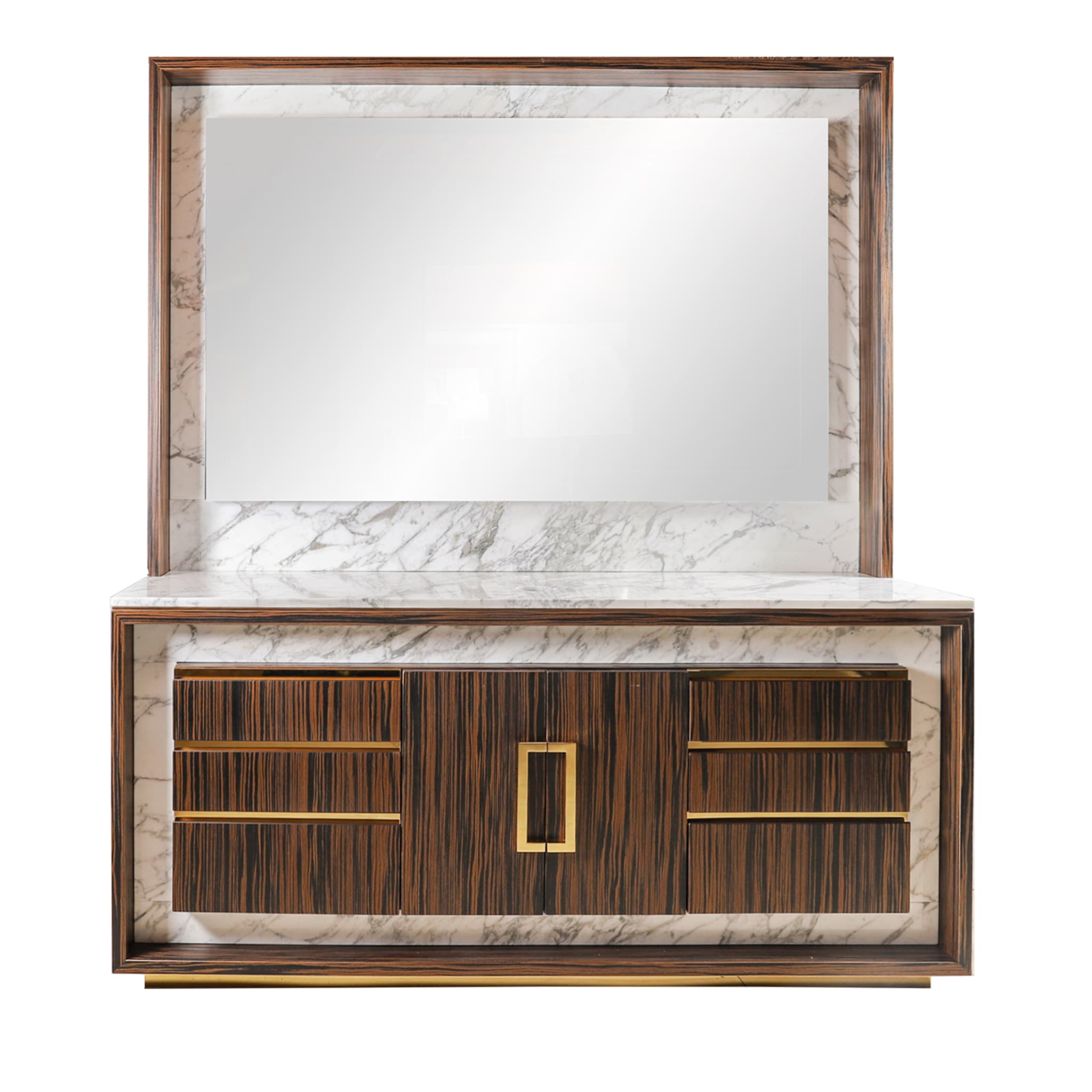 Frame LF Arabescato sideboard with mirror - Main view