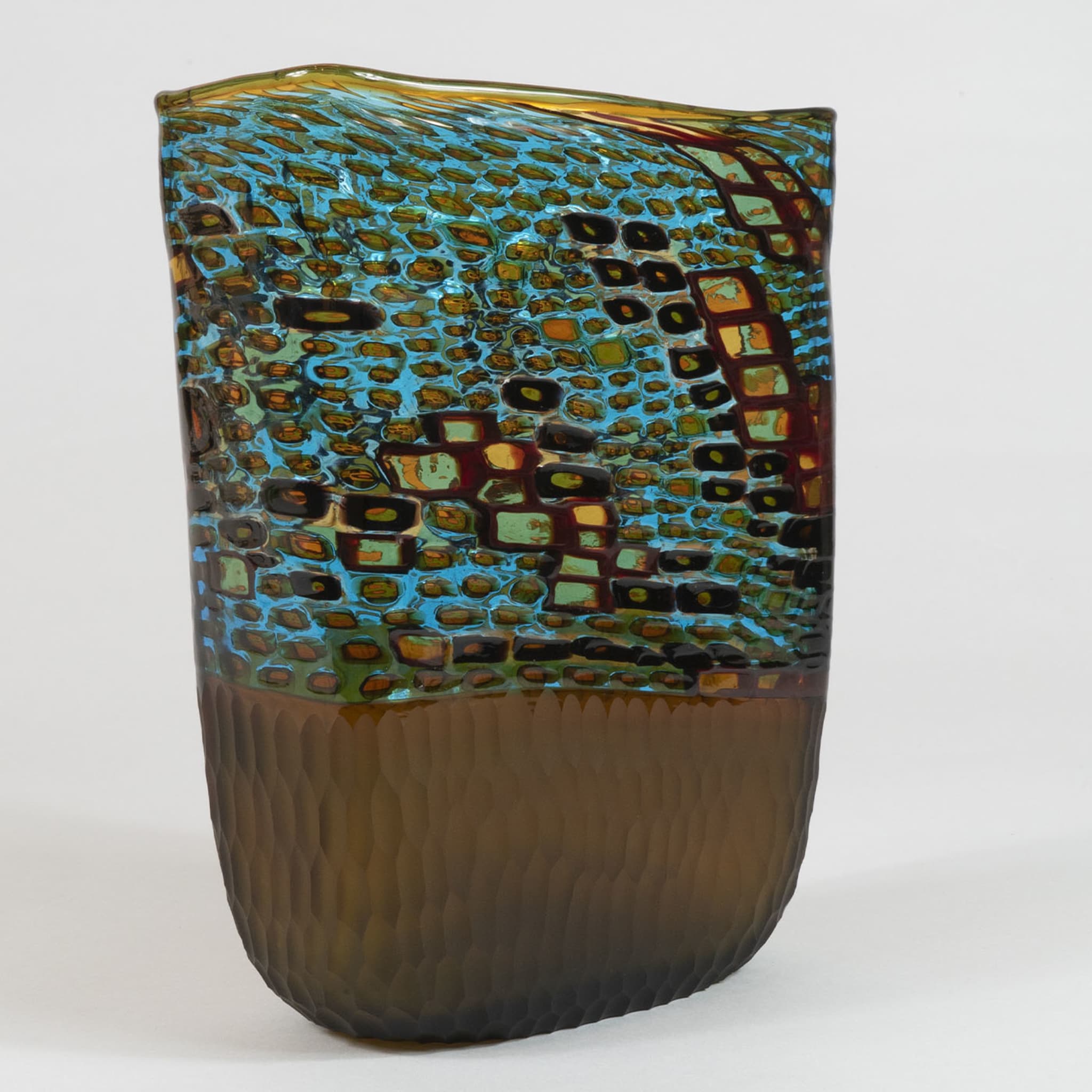 Windows Cubism Collection Turquoise Vase by Tsuchida Yasuhiko - Alternative view 2