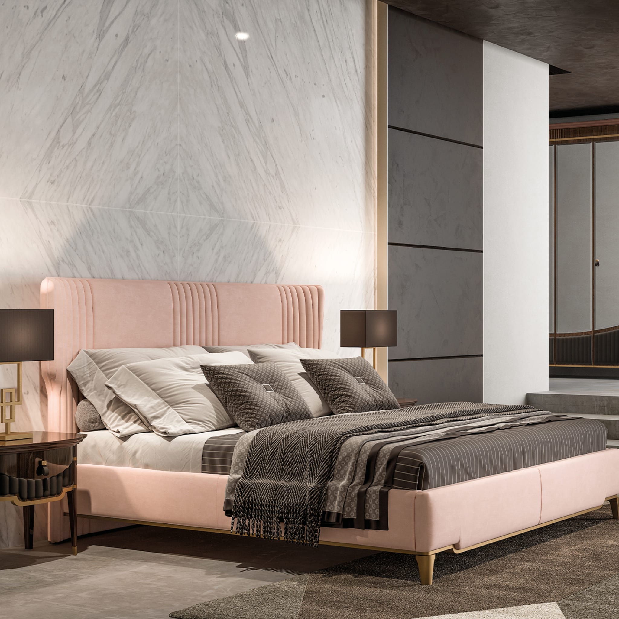 Gattopardo Pink Double Bed - Alternative view 1