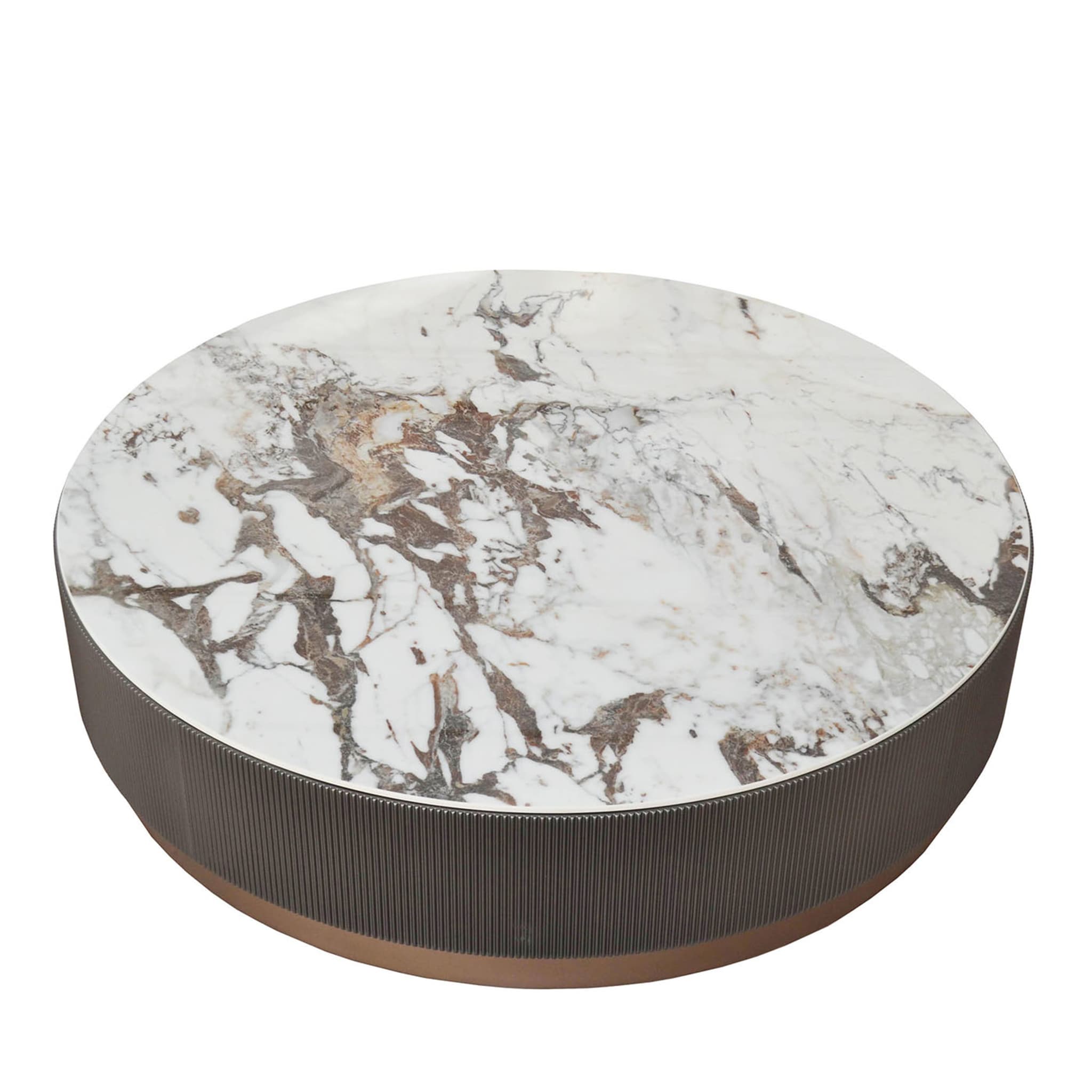 Table basse ronde moderne italienne avec plateau en céramique  - Vue principale