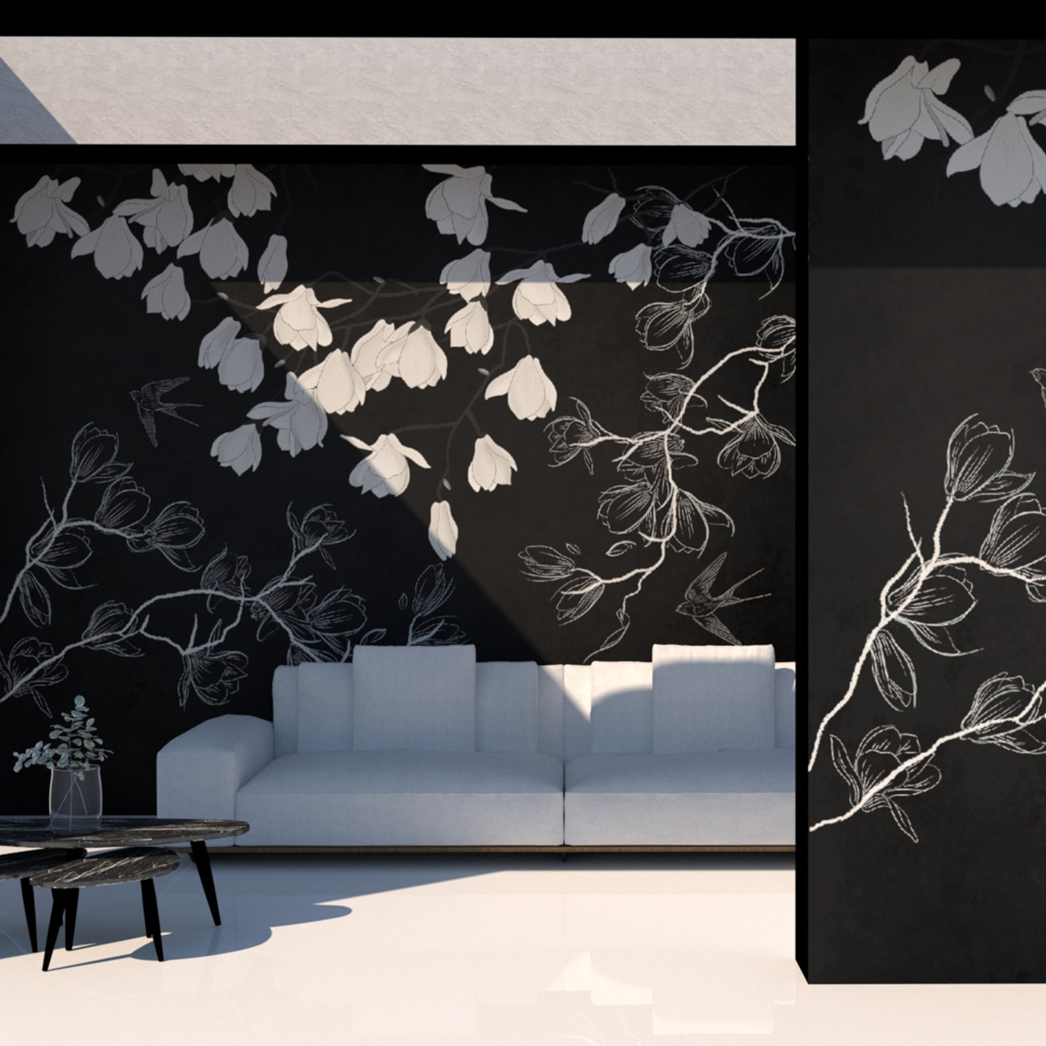 Spring White Row wallpaper - Alternative view 1