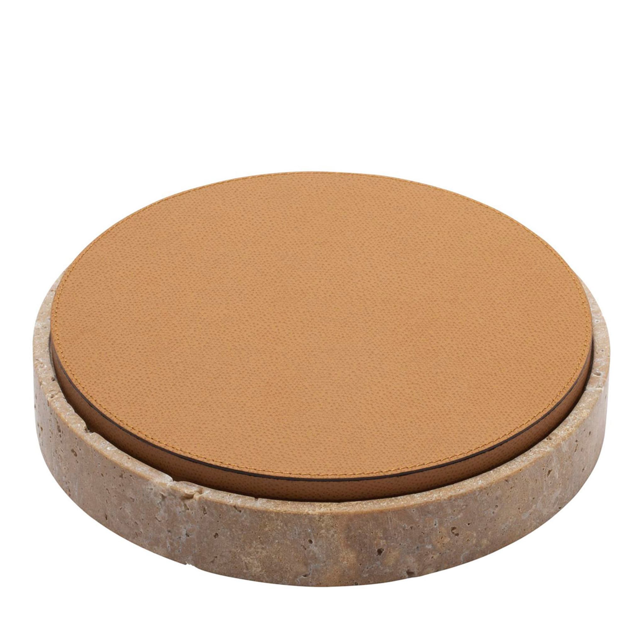Giza Leather & Marble Round Box #8 - Main view