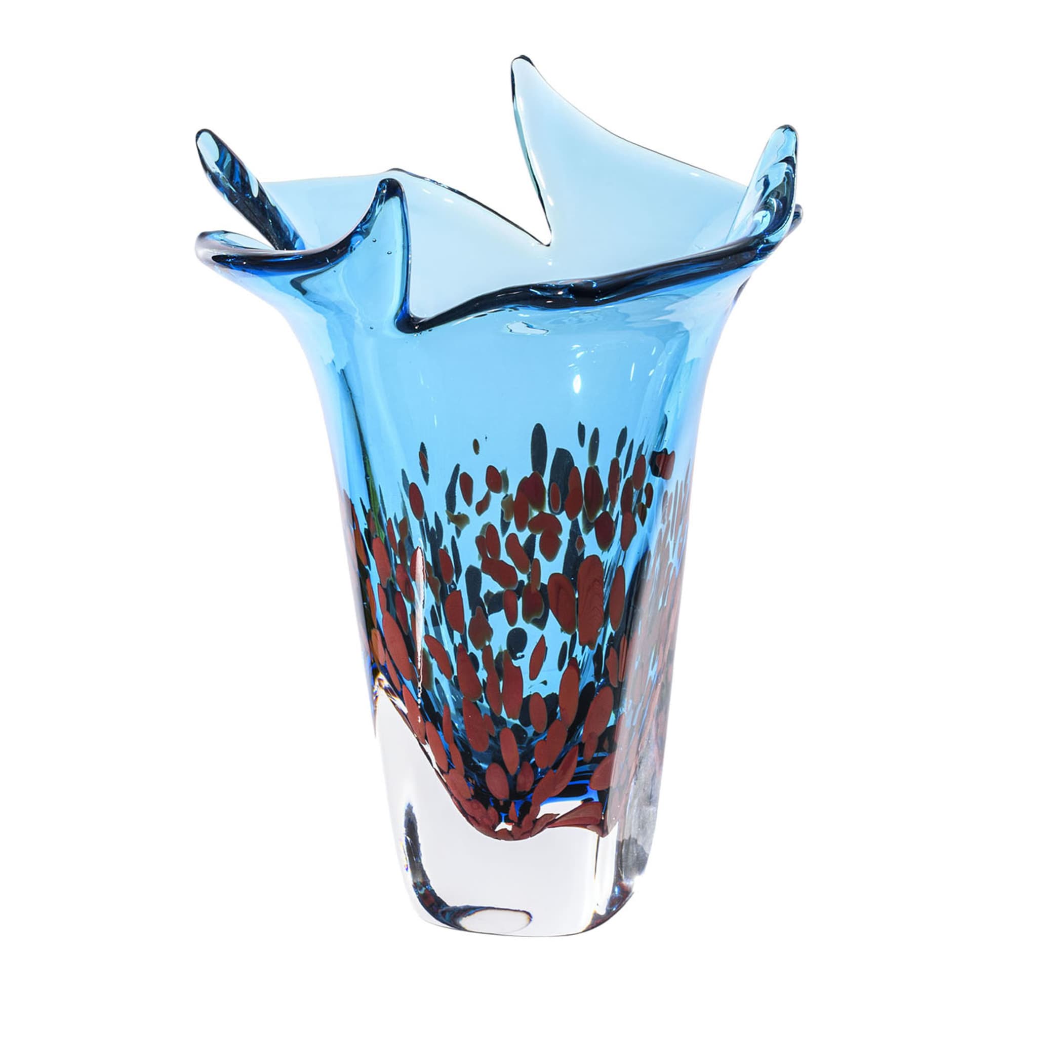 Vase en verre bleu clair Bloom - Vue principale