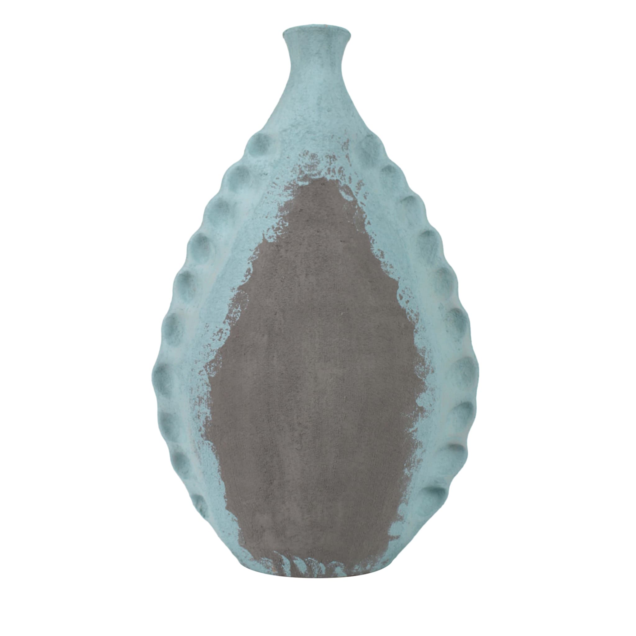 Azurblaue und graue Vase in Mandelform 20 von Mascia Meccani - Hauptansicht