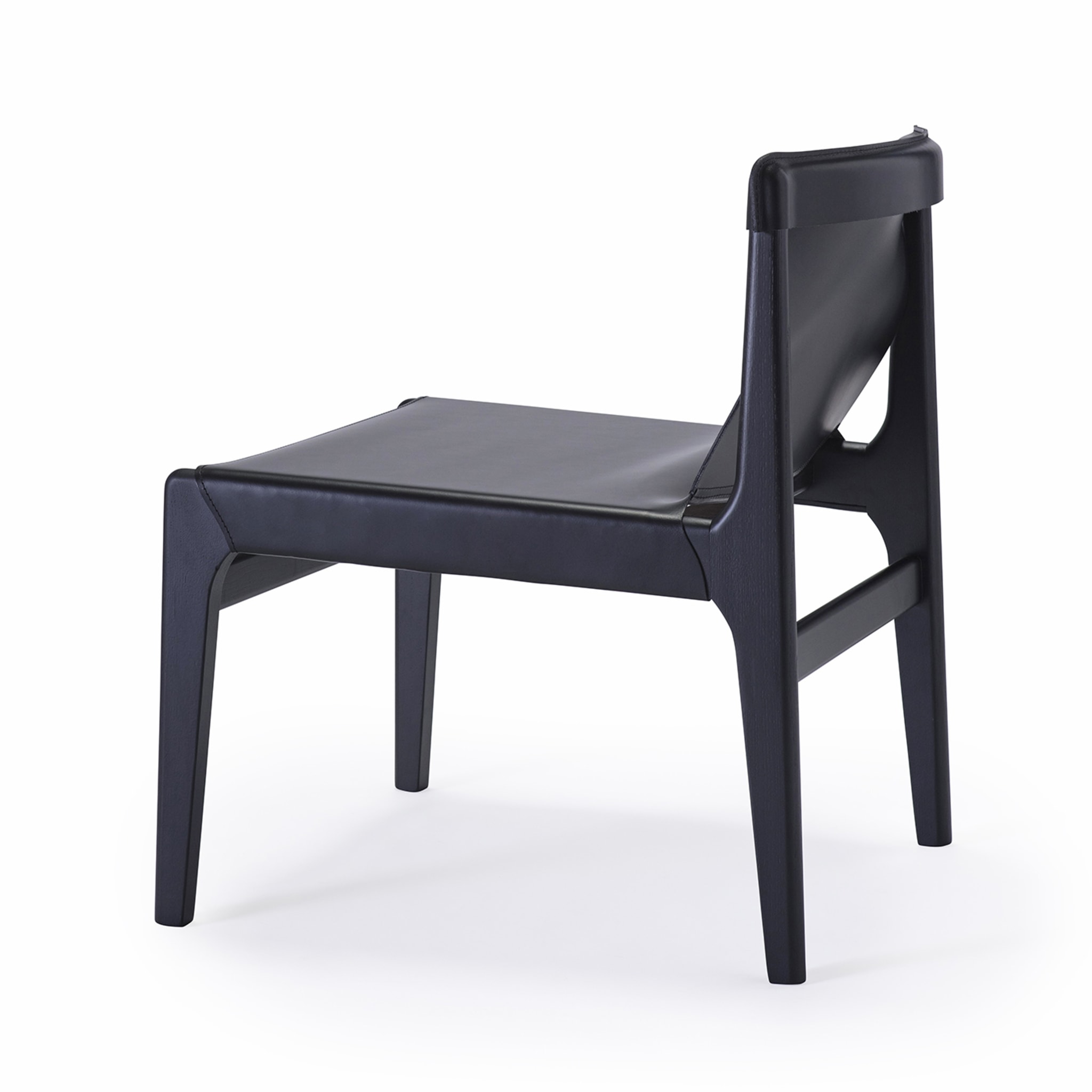 Burano Black Leather Lounge Chair by Balutto Associati - Alternative view 2