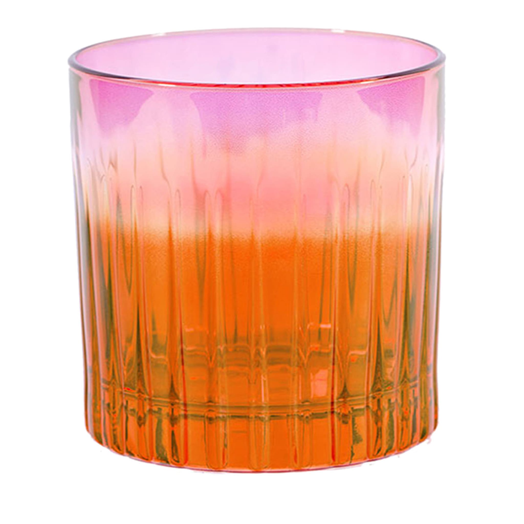 Domina Set of 2 Red-To-Pink Water Glasses - Main view